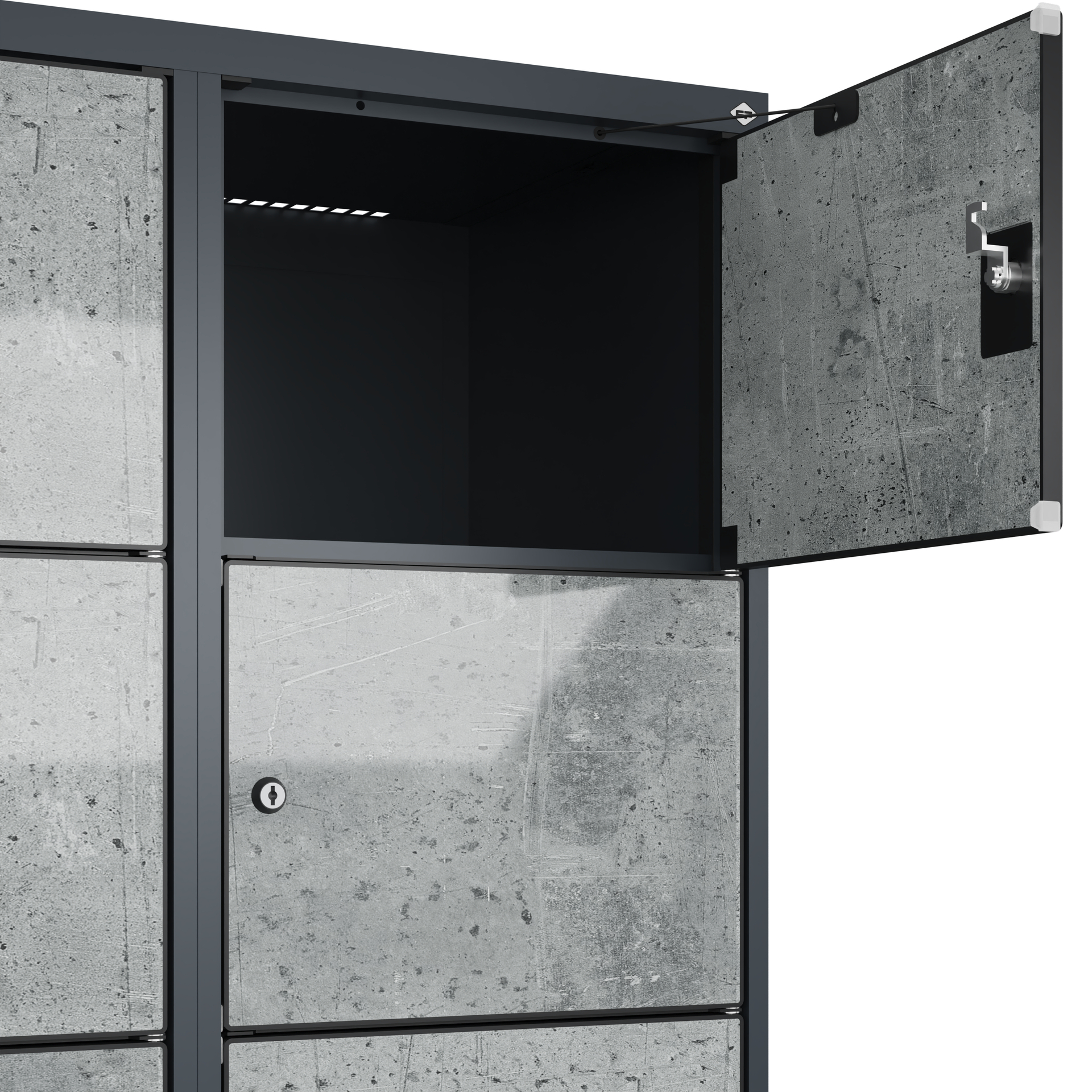 C+P Schlie�fachschrank Evolo PLUS, 18 F�cher, 1850x1200x500mm