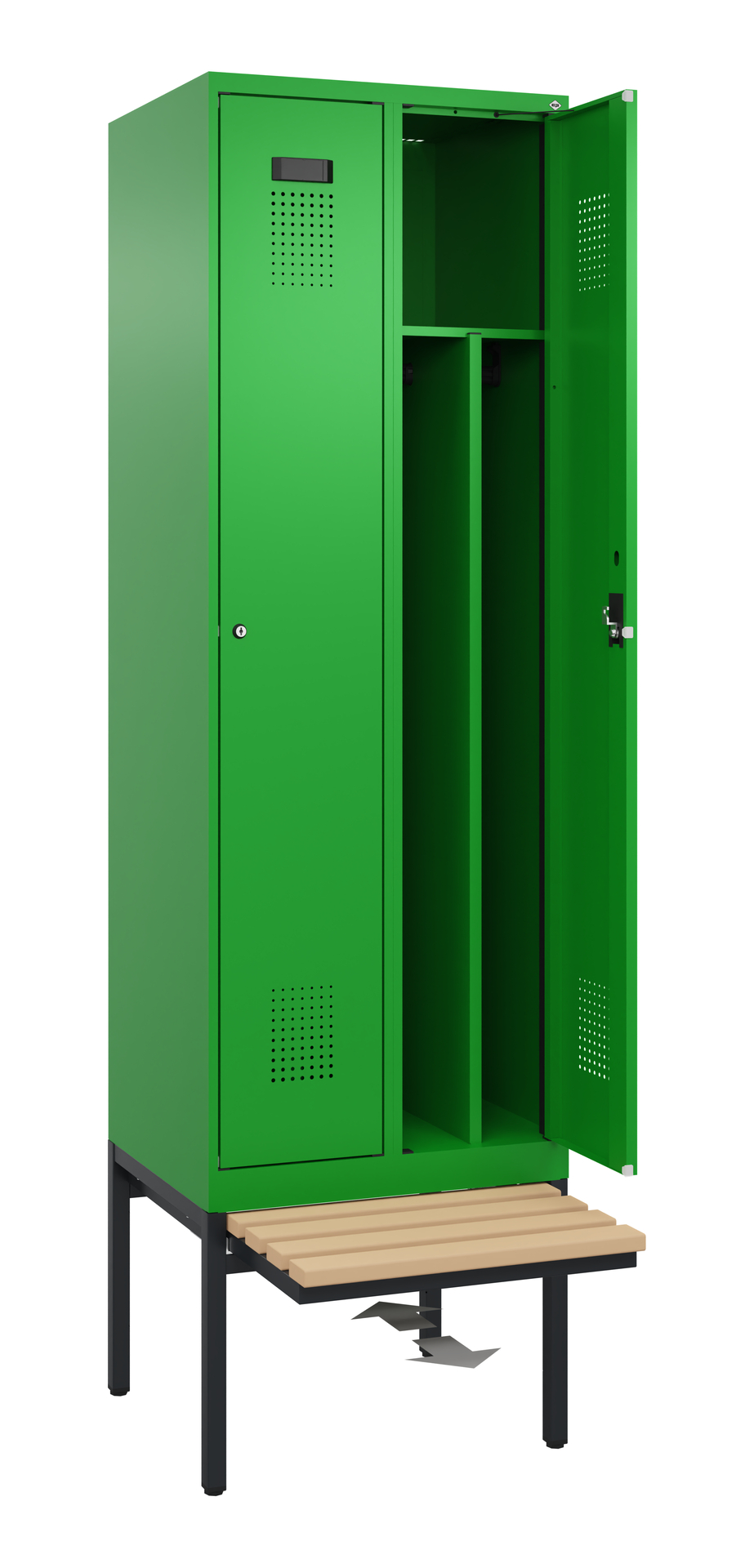 C+P Spind Evolo PLUS, Bank, 2 Abteile, 2120x600x815mm