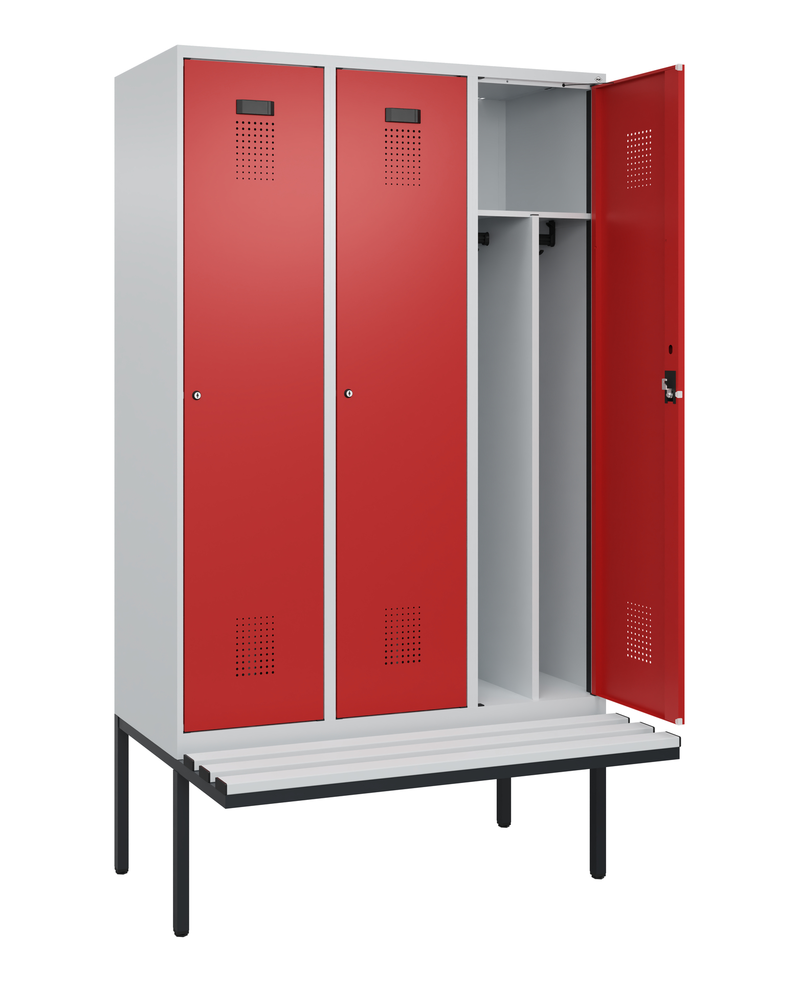 C+P Spind Evolo PLUS, Bank, 3 Abteile, 2120x1200x8