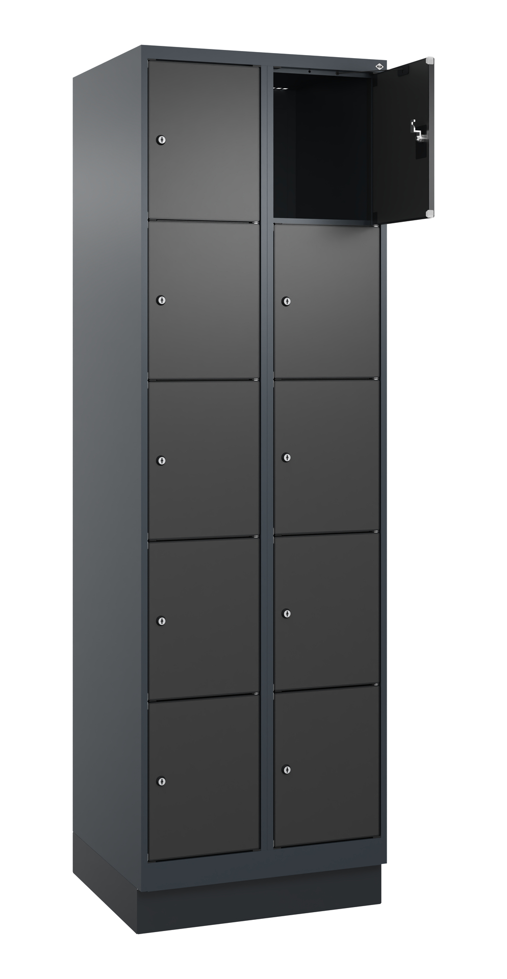 C+P Schlie�fachschrank Evolo PLUS, Sockel, 10 F�cher, 1950x600x500mm