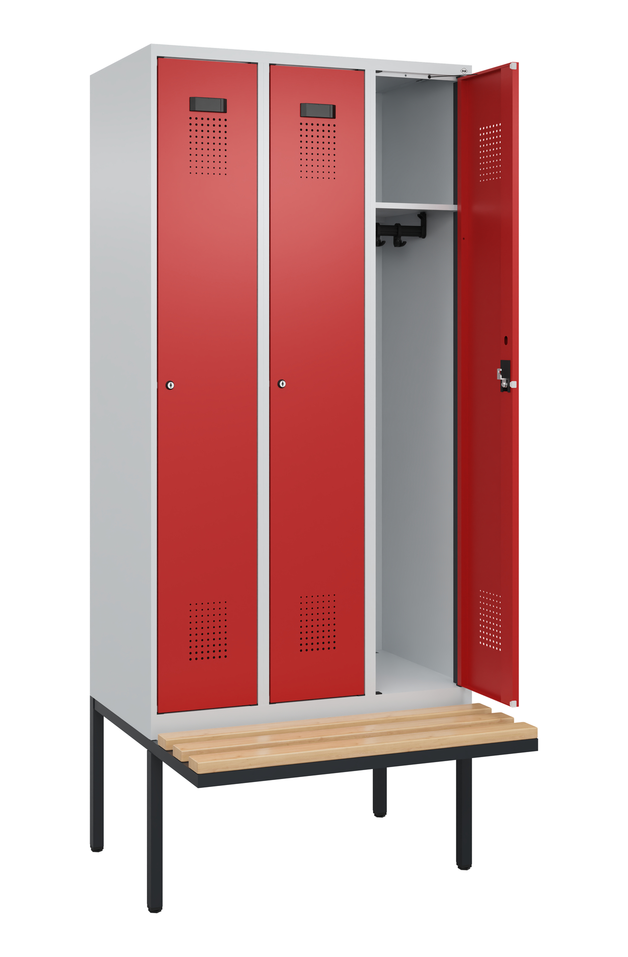 C+P Spind Evolo PLUS, Bank, 3 Abteile, 2120x900x81