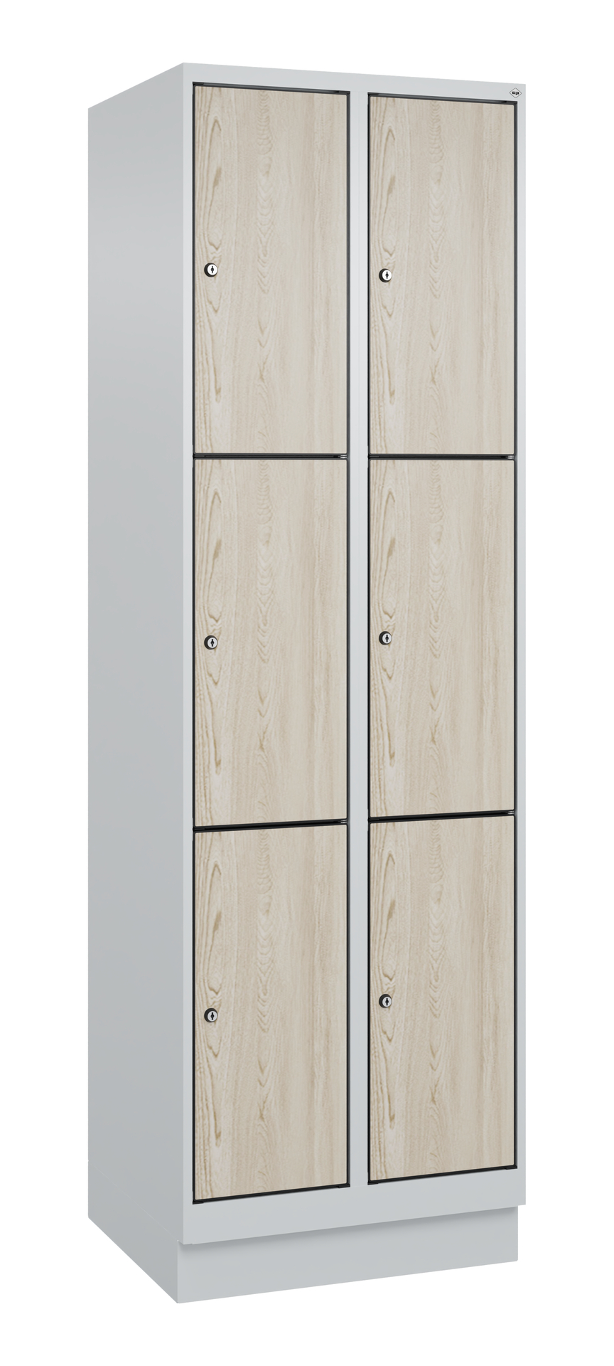 C+P Schlie�fachschrank Evolo PLUS, Sockel, 6 F�cher, 1950x600x500mm
