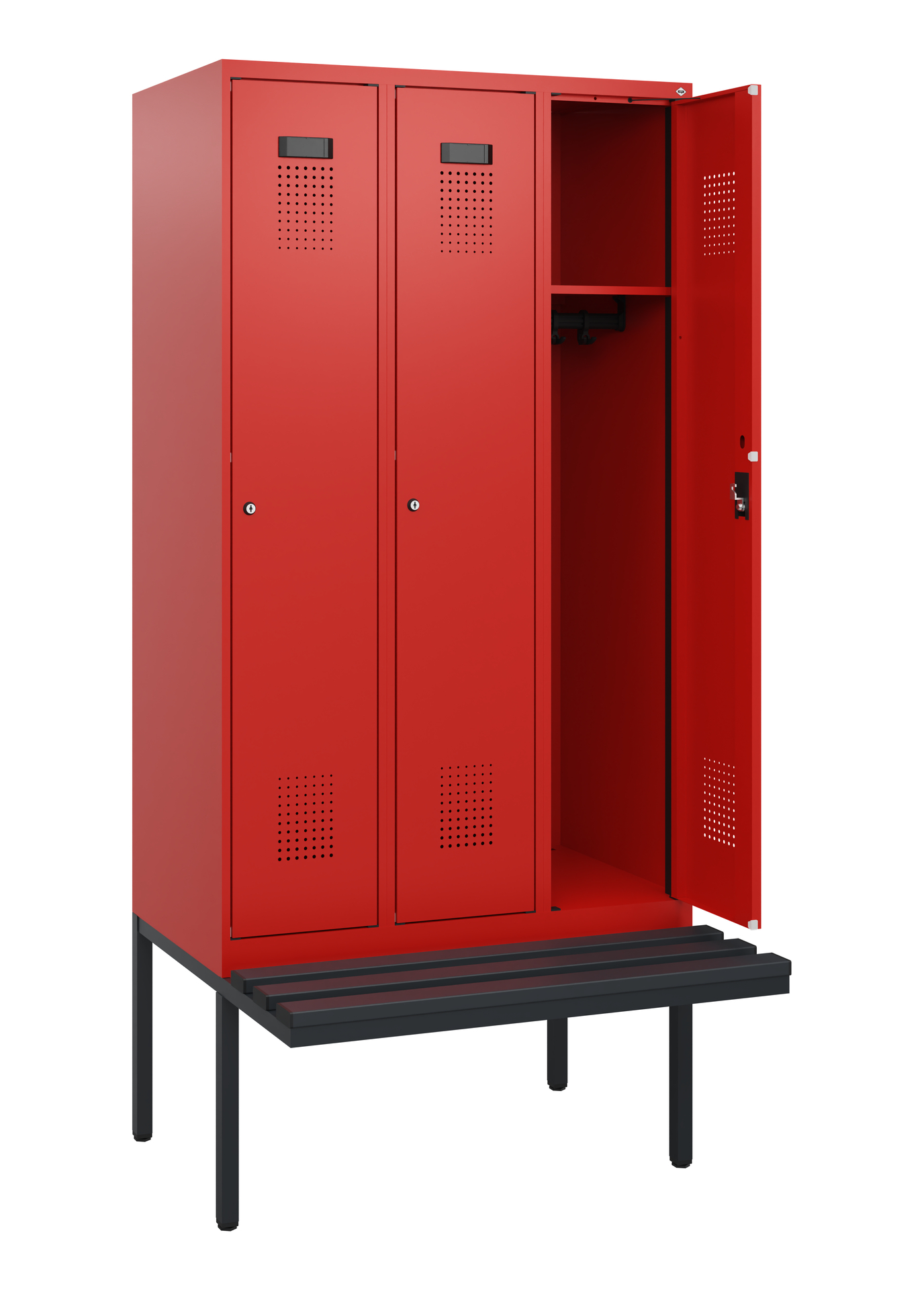 C+P Spind Evolo PLUS, Bank, 3 Abteile, 1950x900x81