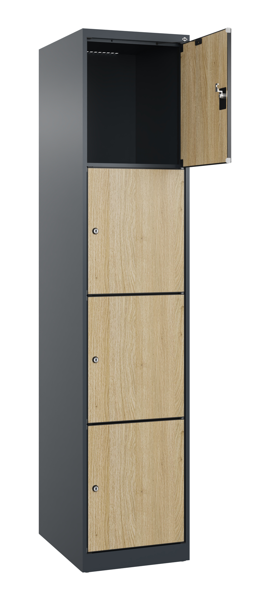 C+P Schlie�fachschrank Evolo PLUS, 4 F�cher, 1850x400x500mm