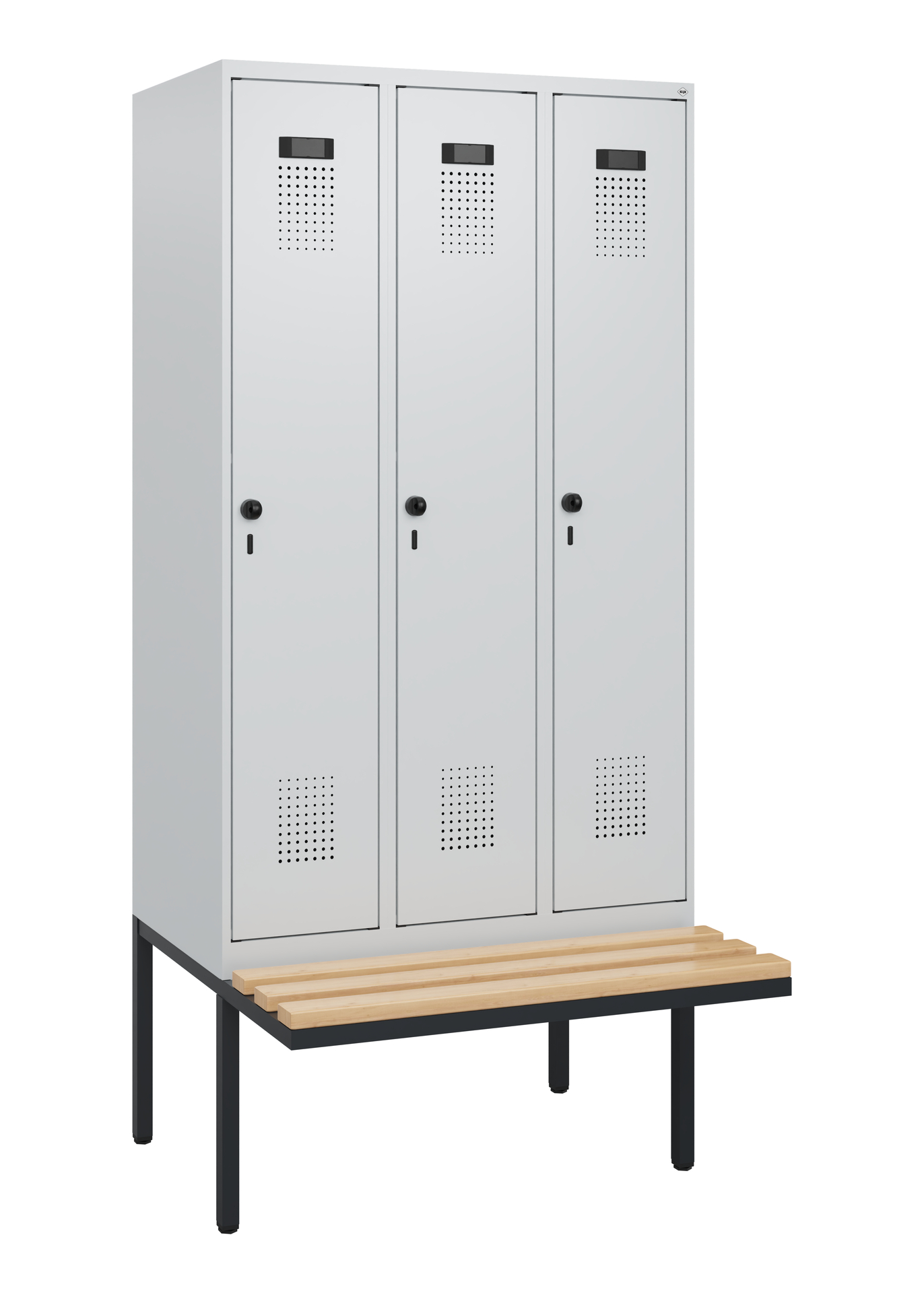C+P Spind Evolo PLUS, Bank, 3 Abteile, 1950x900x81