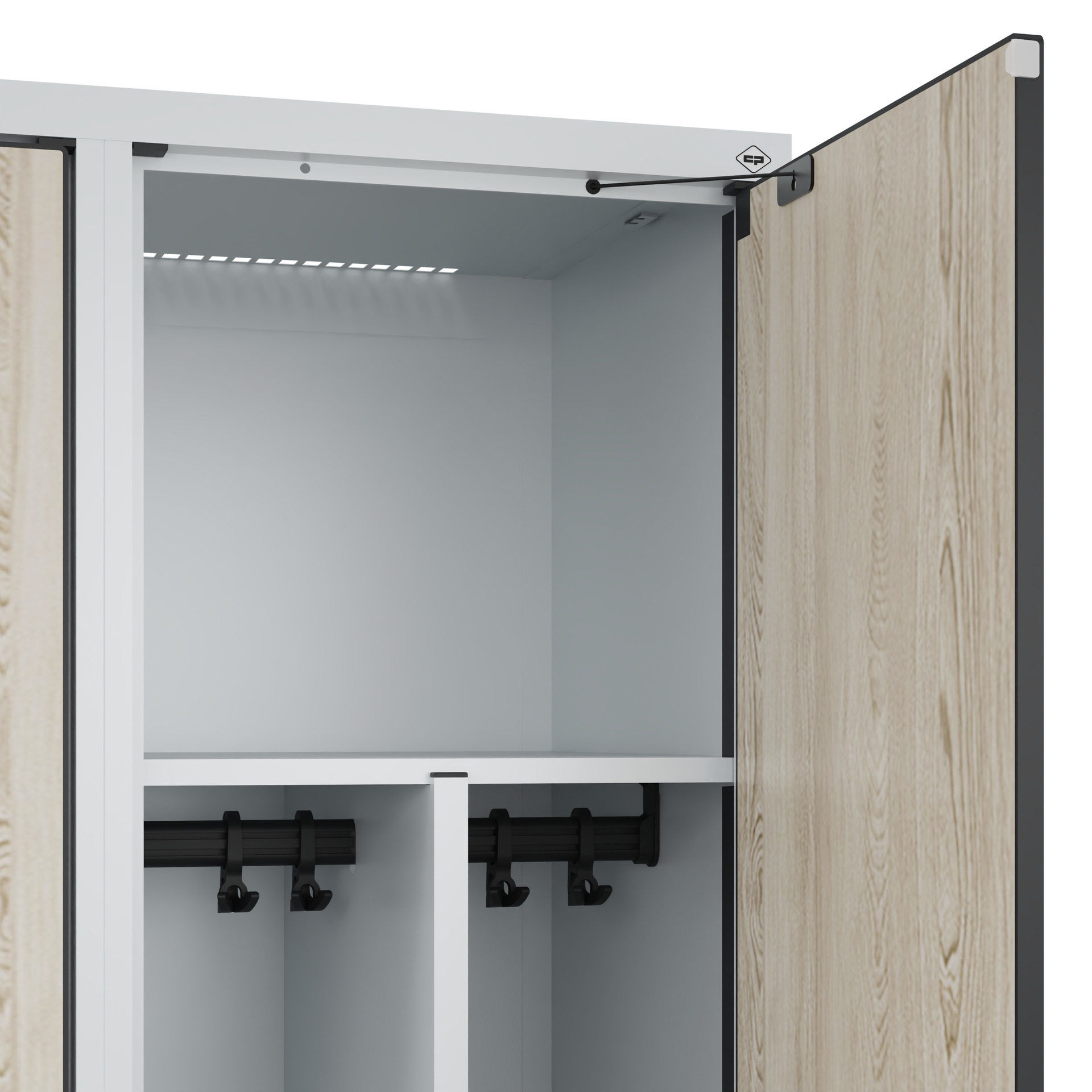 C+P Spind Evolo PLUS, Gestell, 1 Abteil, 2120x400x500mm