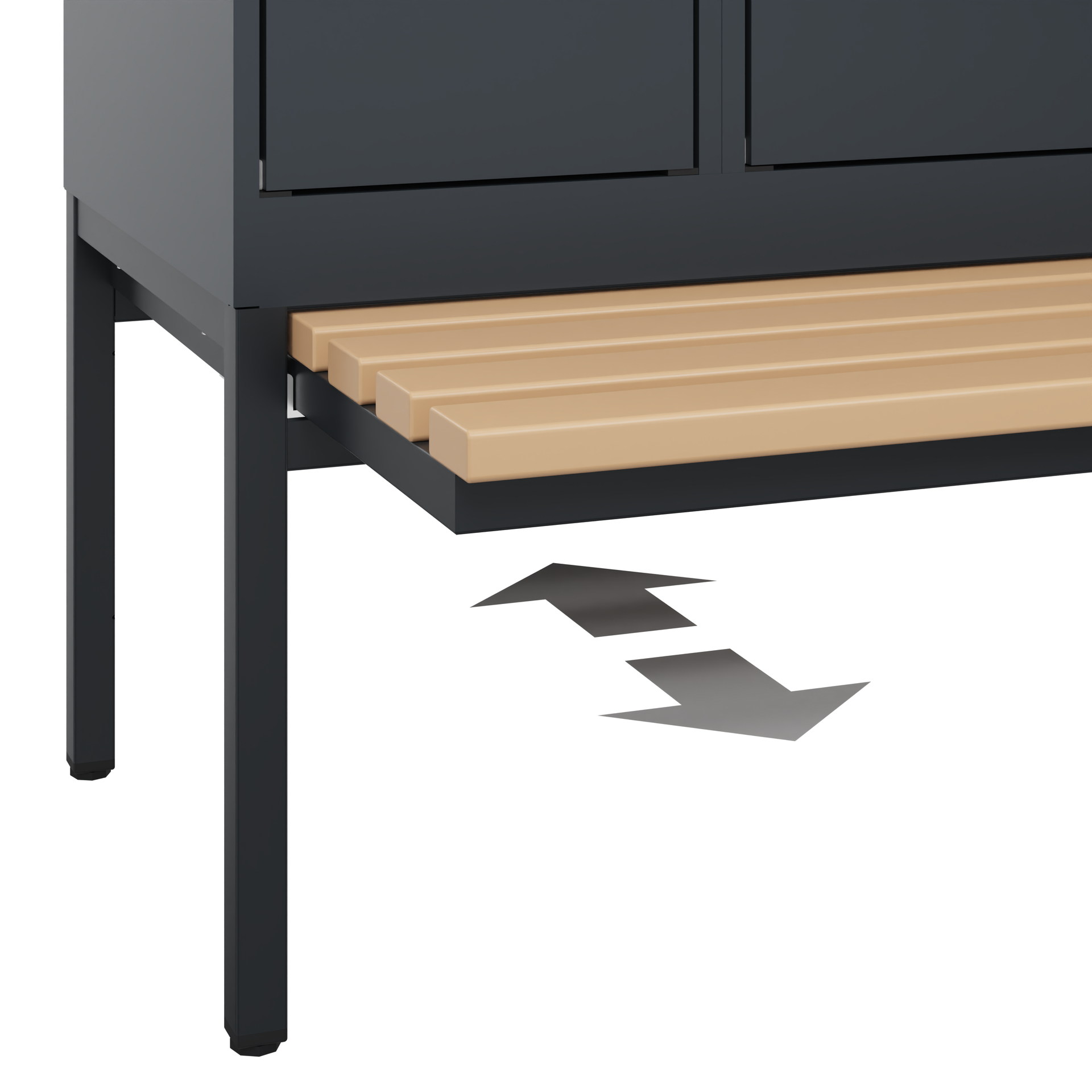 C+P Spind Evolo PLUS, Bank, 4 Abteile, 2120x1200x815mm