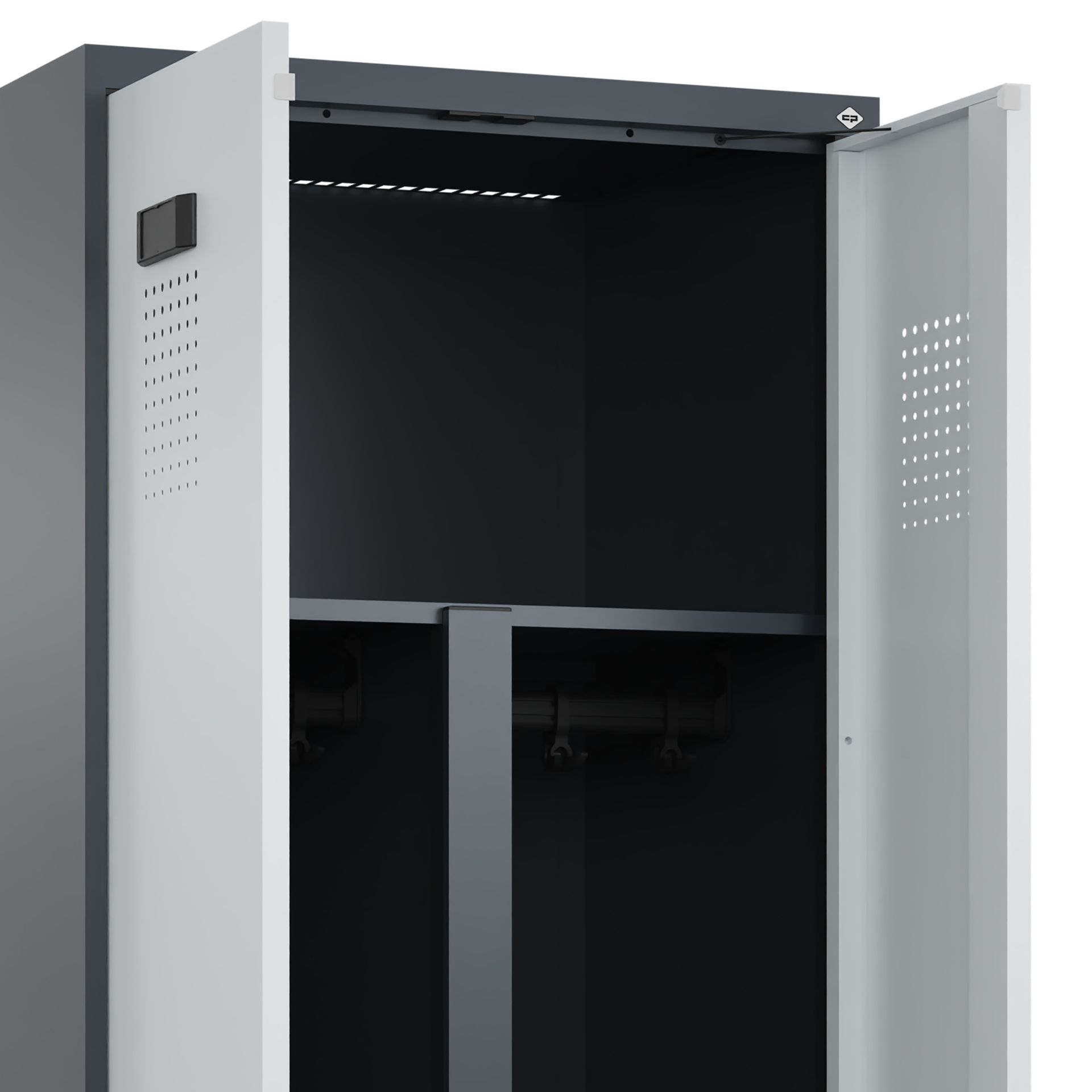 C+P PSA Doppel-Spind Evolo PLUS, Gestell, 2 Abteil