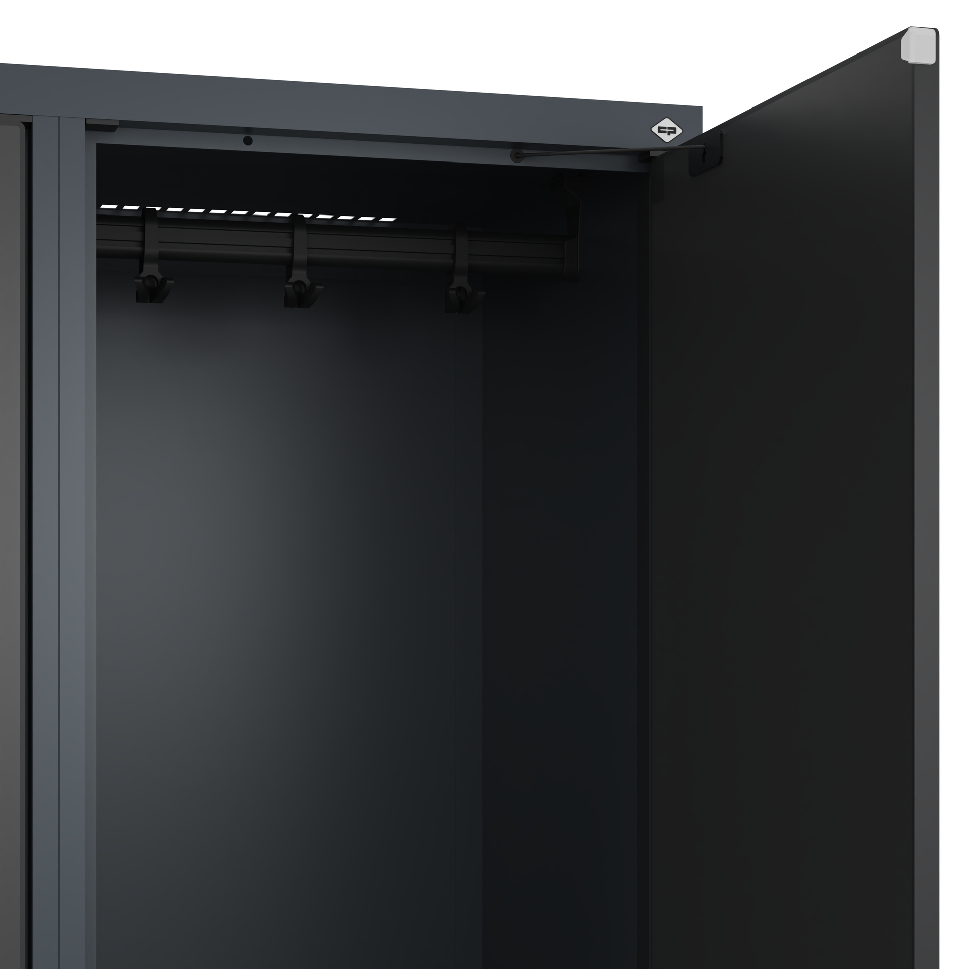 C+P Doppelst�ckiger Spind Evolo PLUS, 2 F�cher, 1850x400x500mm