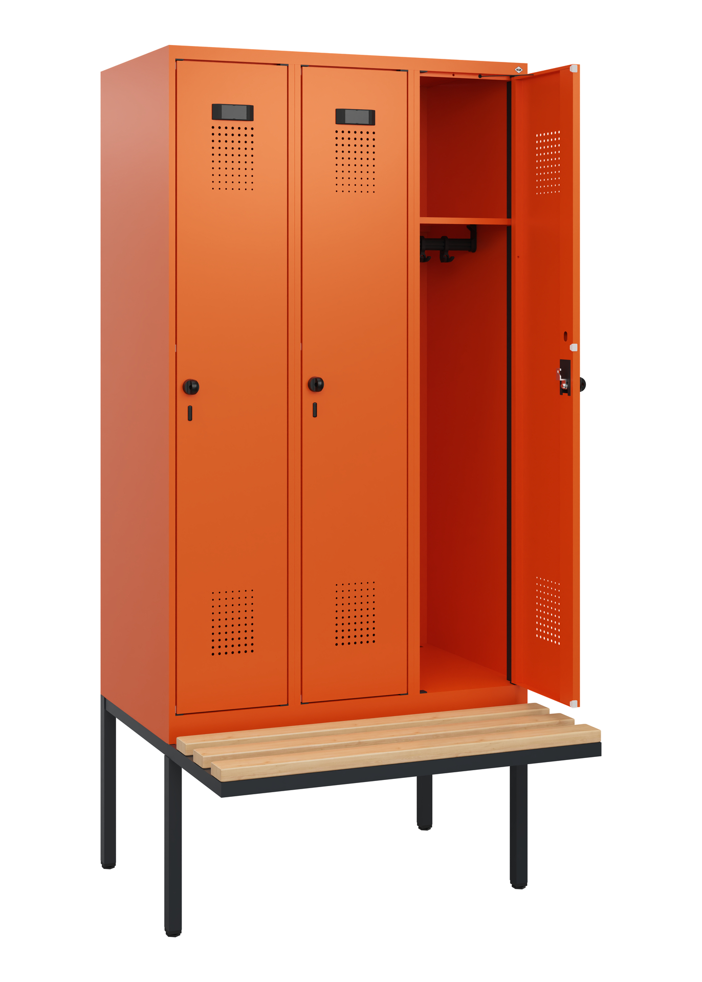 C+P Spind Evolo PLUS, Bank, 3 Abteile, 1950x900x81