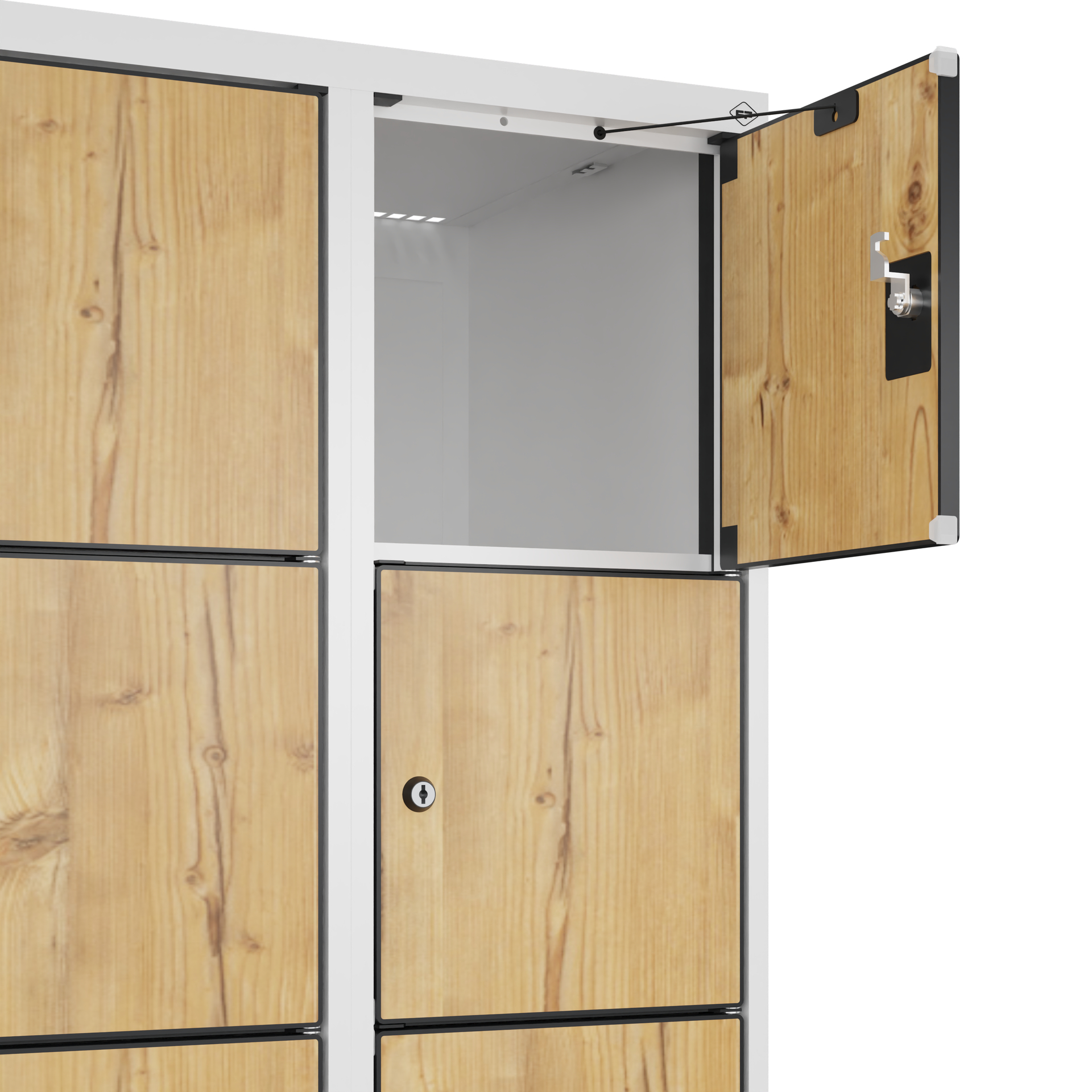 C+P Schlie�fachschrank Evolo PLUS, Sockel, 24 F�cher, 1950x1200x500mm