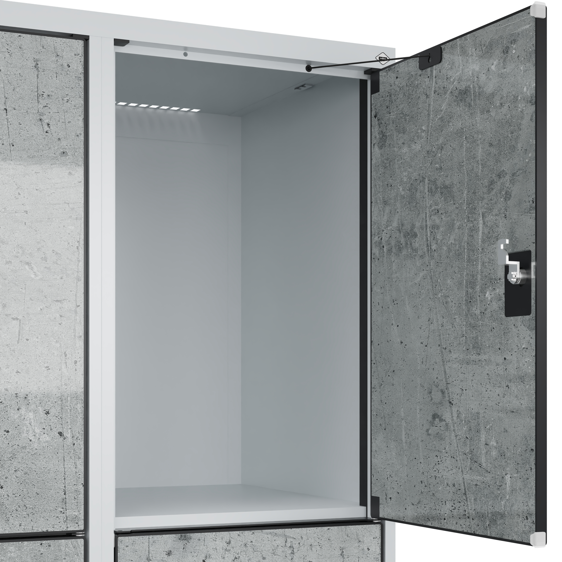 C+P Schlie�fachschrank Evolo PLUS, Sockel, 6 F�cher, 1950x800x500mm