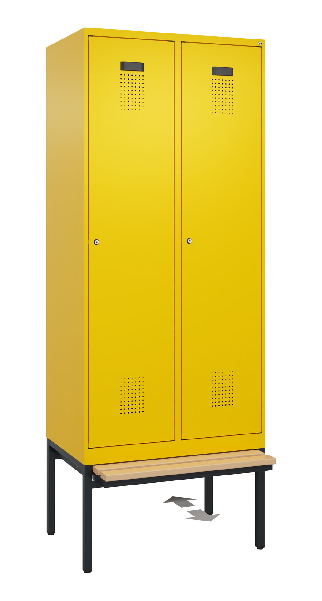 C+P Spind Evolo PLUS, Bank, 2 Abteile, 2120x800x815mm