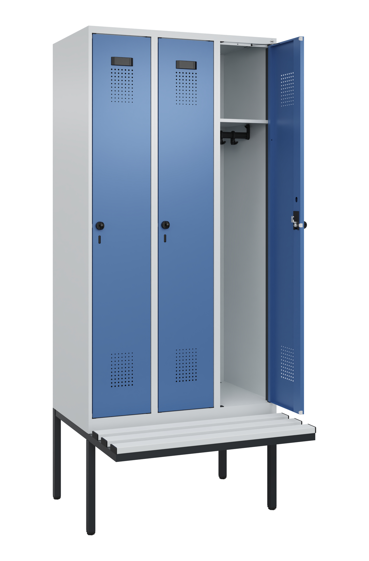 C+P Spind Evolo PLUS, Bank, 3 Abteile, 2120x900x81