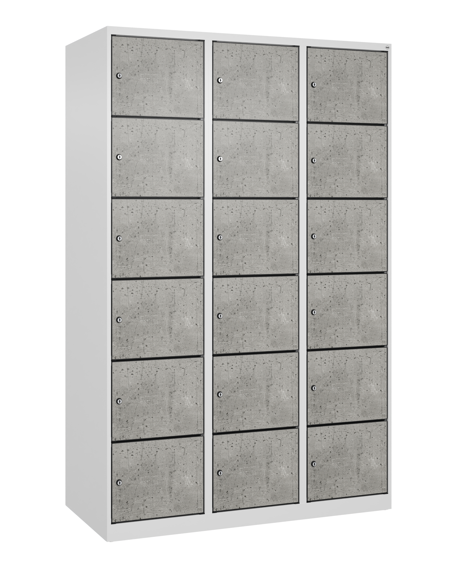 C+P Schlie�fachschrank Evolo PLUS, 18 F�cher, 1850x1200x500mm