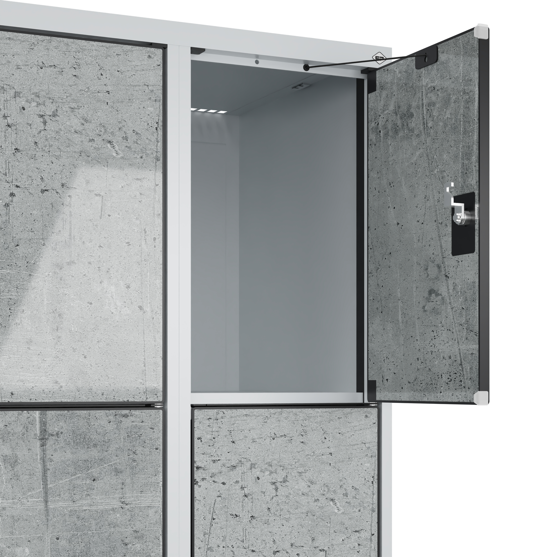 C+P Schlie�fachschrank Evolo PLUS, 16 F�cher, 1850x1200x500mm