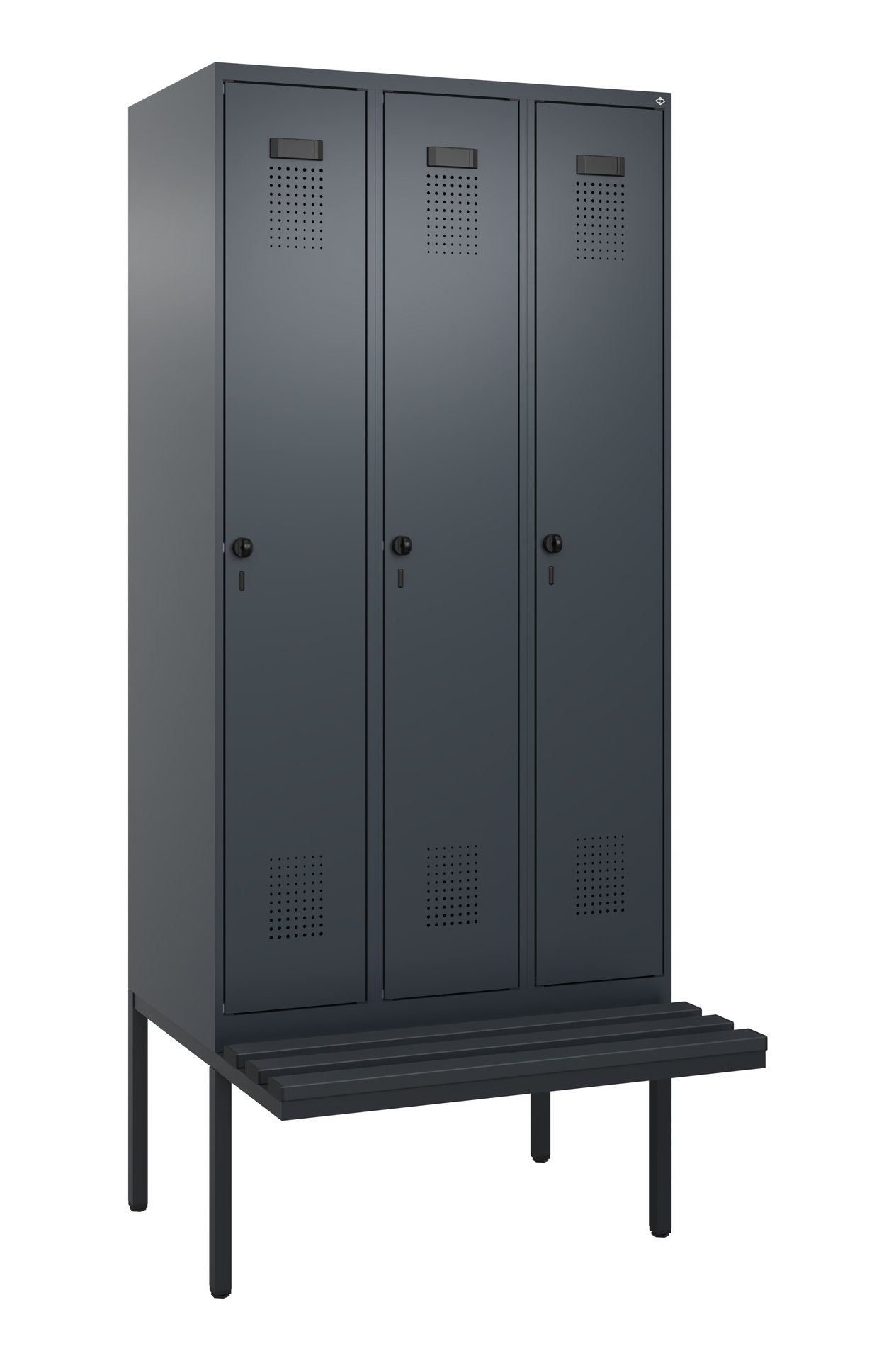 C+P Spind Evolo PLUS, Bank, 3 Abteile, 2120x900x81