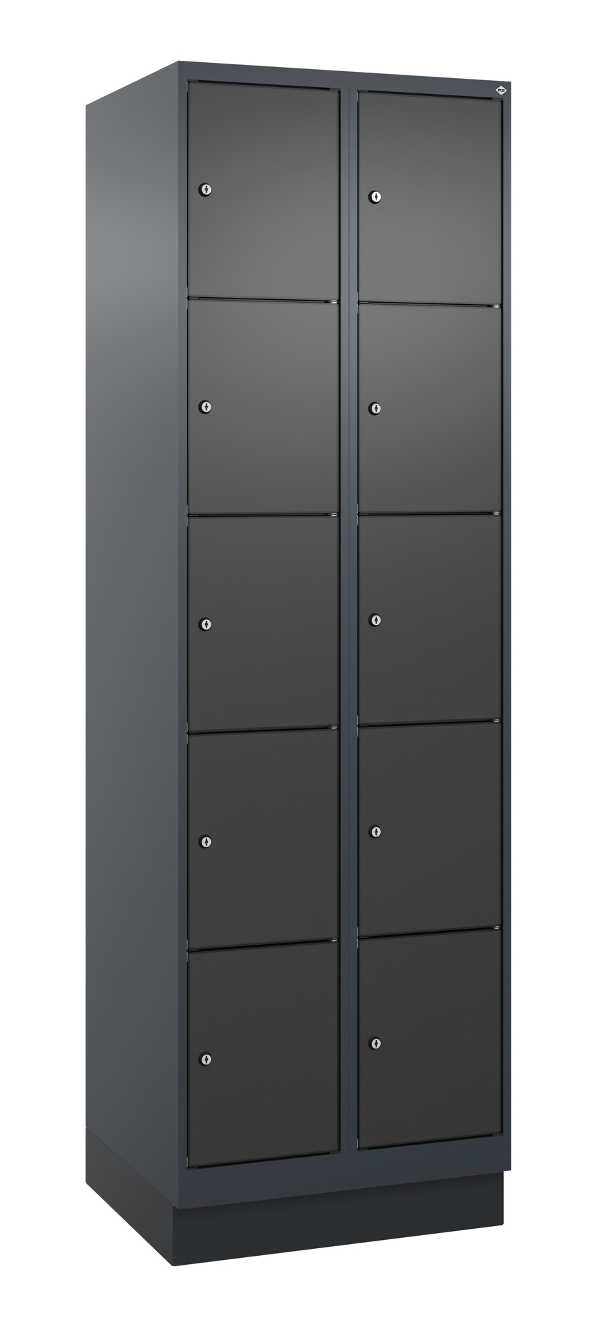 C+P Schlie�fachschrank Evolo PLUS, Sockel, 10 F�cher, 1950x600x500mm