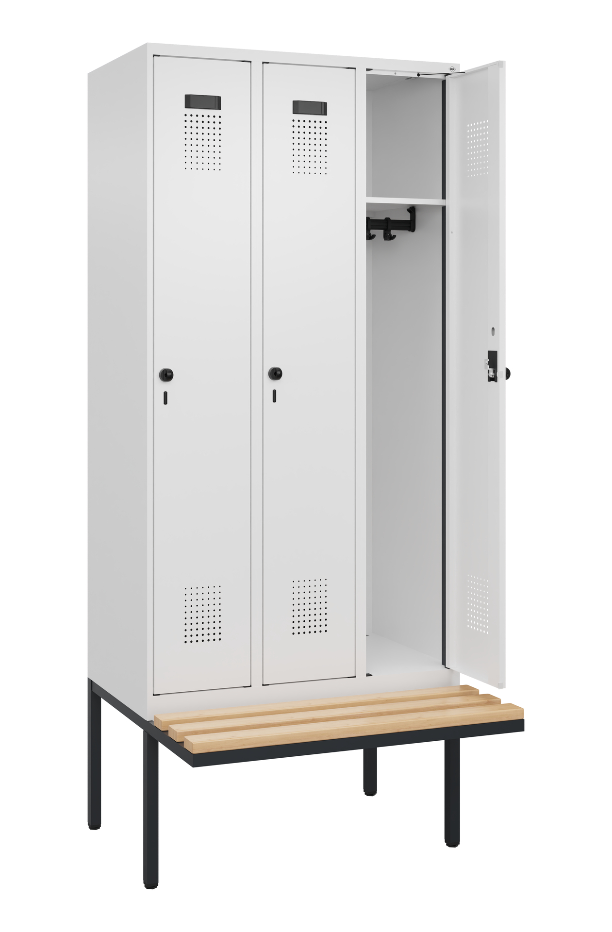 C+P Spind Evolo PLUS, Bank, 3 Abteile, 2120x900x81