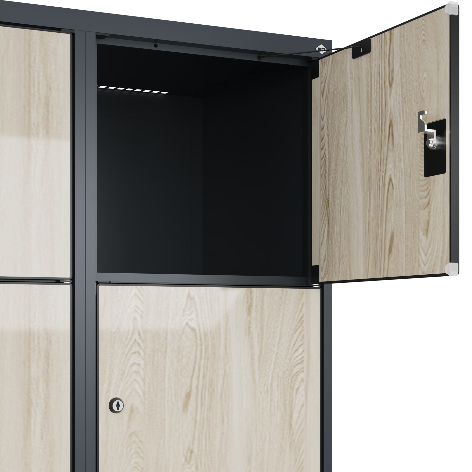 C+P Schlie�fachschrank Evolo PLUS, Sockel, 10 F�cher, 1950x800x500mm