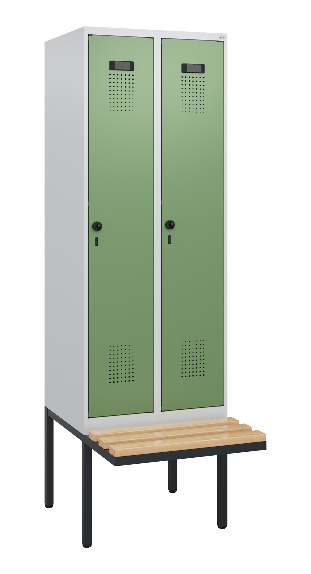 C+P Spind Evolo PLUS, Bank, 2 Abteile, 1950x600x81