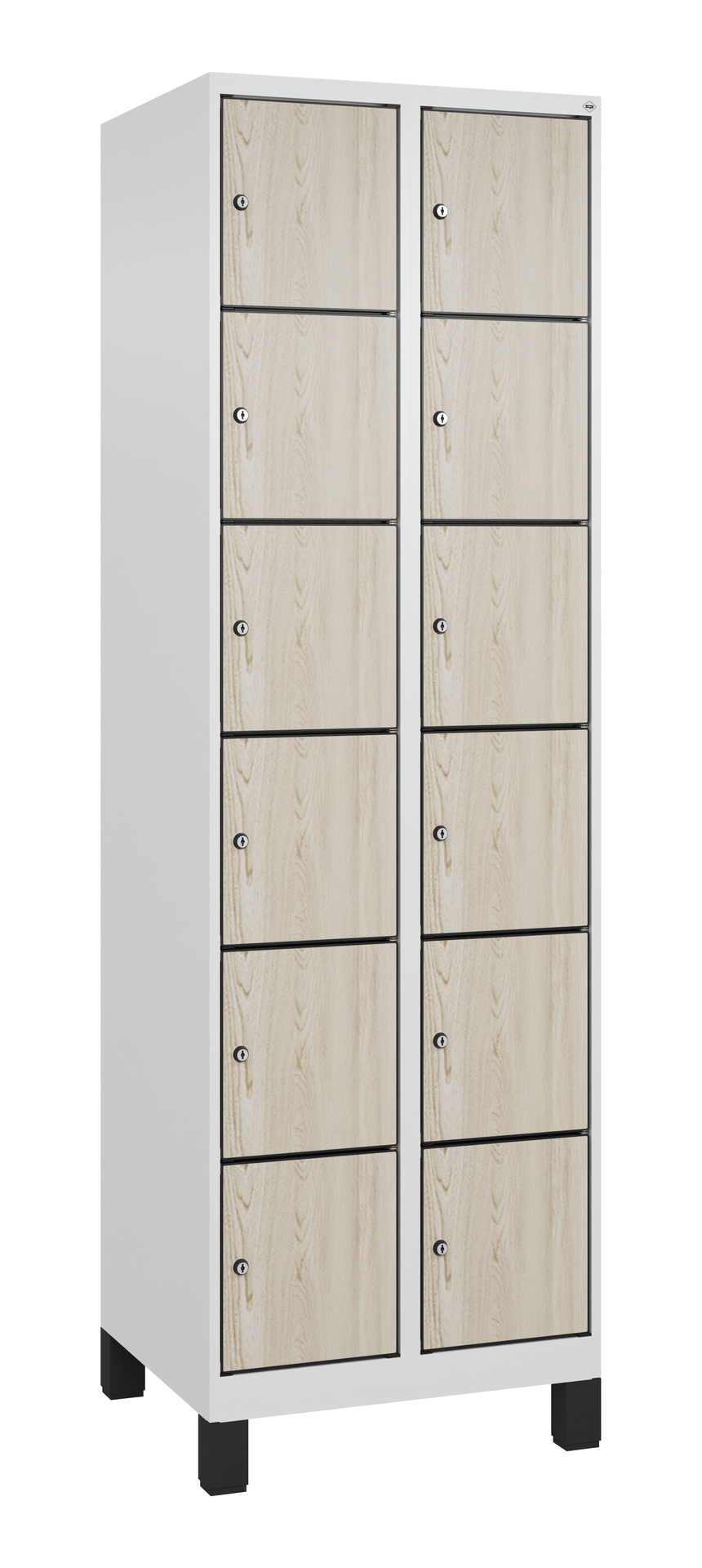 C+P Schlie�fachschrank Evolo PLUS, F��e, 12 F�cher, 1950x600x500mm