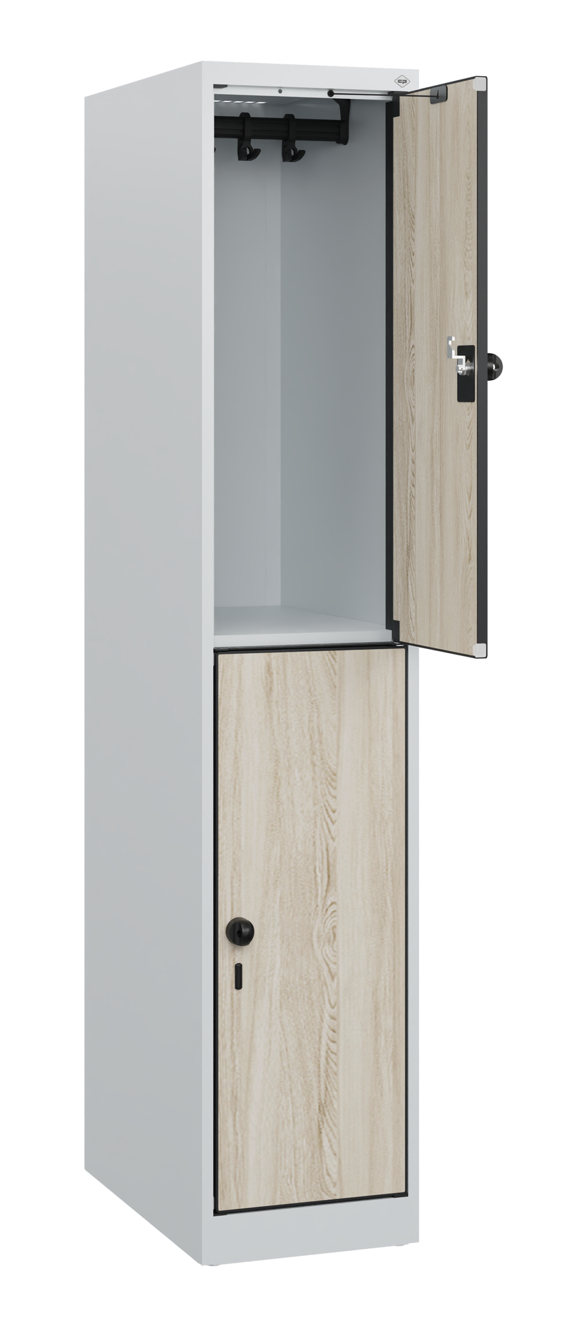 C+P Doppelst�ckiger Schulspind Evolo PLUS, 2 F�cher, 1530x300x500mm C+P Doppelst�ckiger Schulspind Evolo PLUS, 2 F�cher, 1530x300x500mm