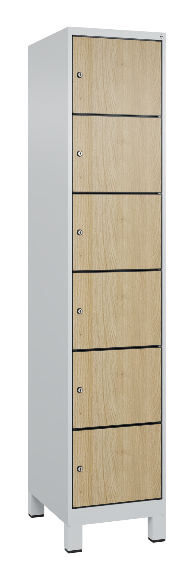 C+P Schlie�fachschrank Evolo PLUS, F��e, 6 F�cher, 1950x400x500mm