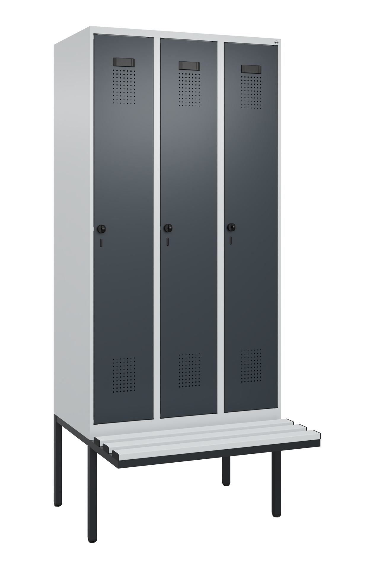C+P Spind Evolo PLUS, Bank, 3 Abteile, 2120x900x81