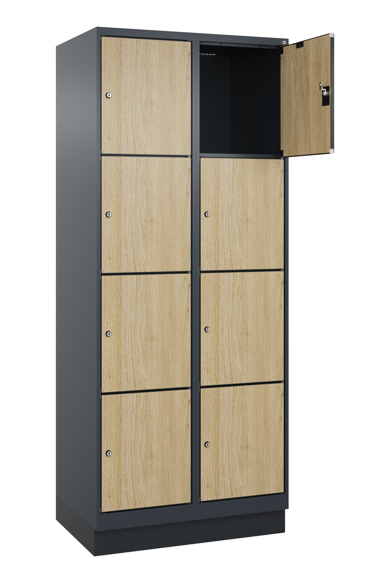 C+P Schlie�fachschrank Evolo PLUS, Sockel, 8 F�cher, 1950x800x500mm