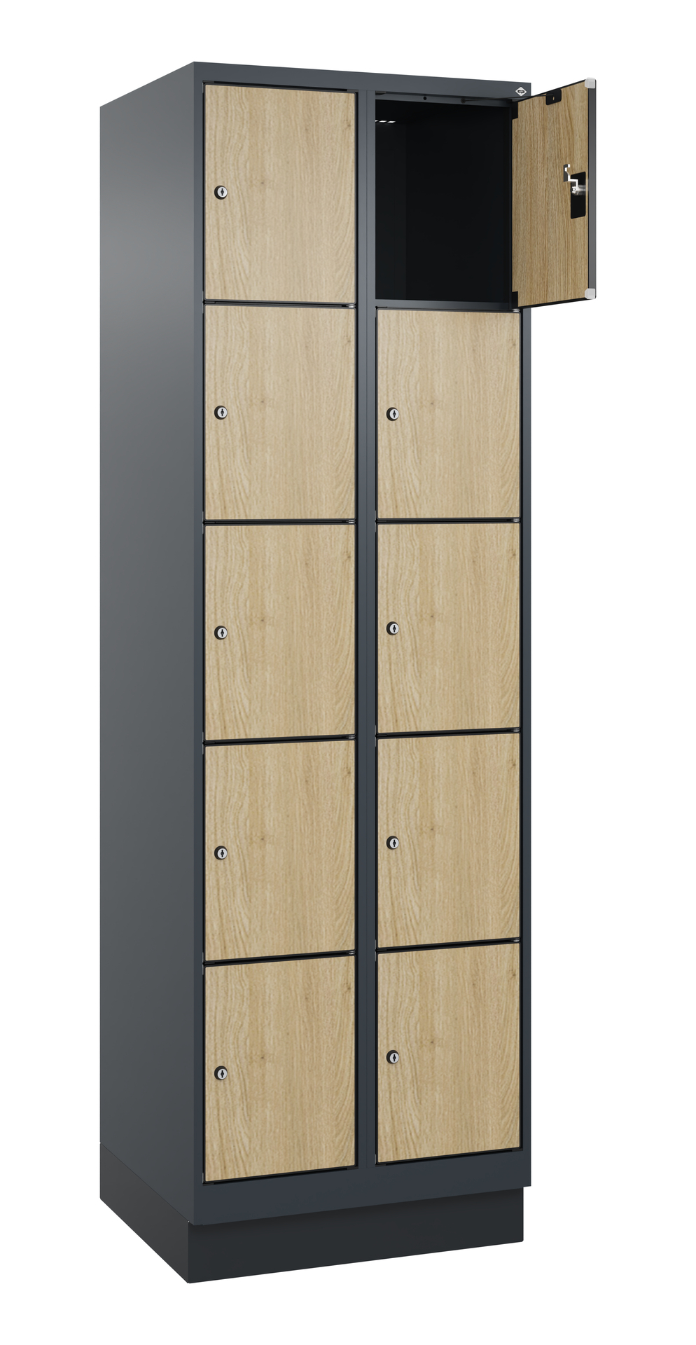 C+P Schlie�fachschrank Evolo PLUS, Sockel, 10 F�cher, 1950x600x500mm