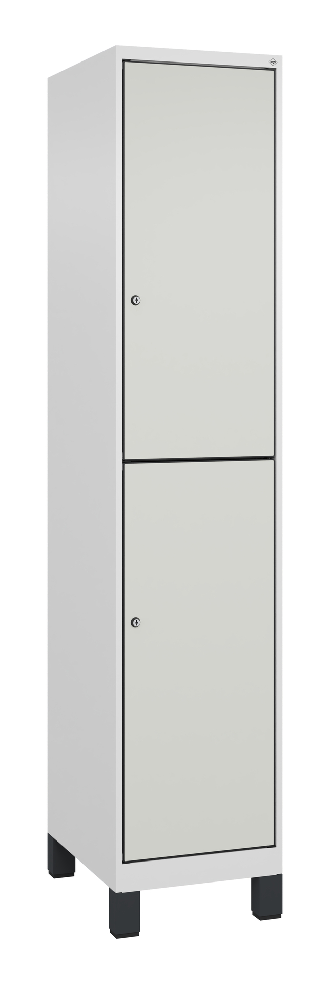 C+P Doppelst�ckiger Spind Evolo PLUS, 2 F�cher, 1950x400x500mm