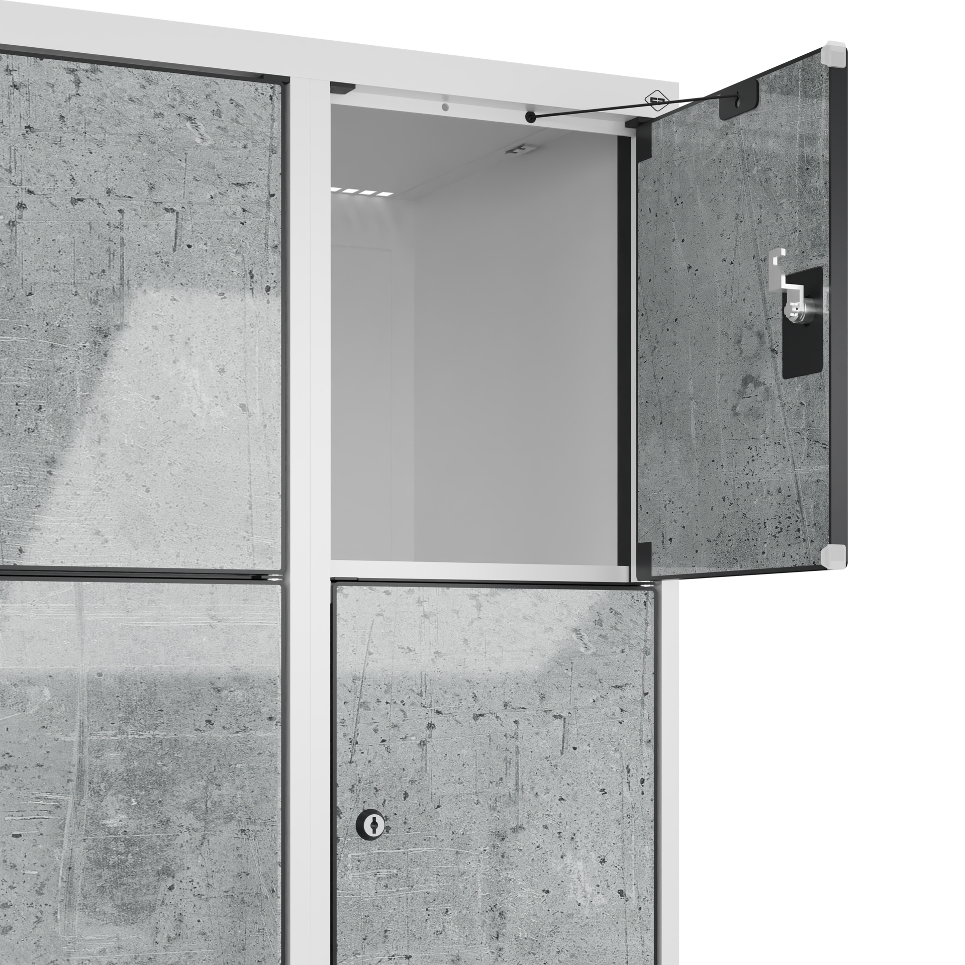 C+P Schlie�fachschrank Evolo PLUS, Sockel, 20 F�cher, 1950x1200x500mm