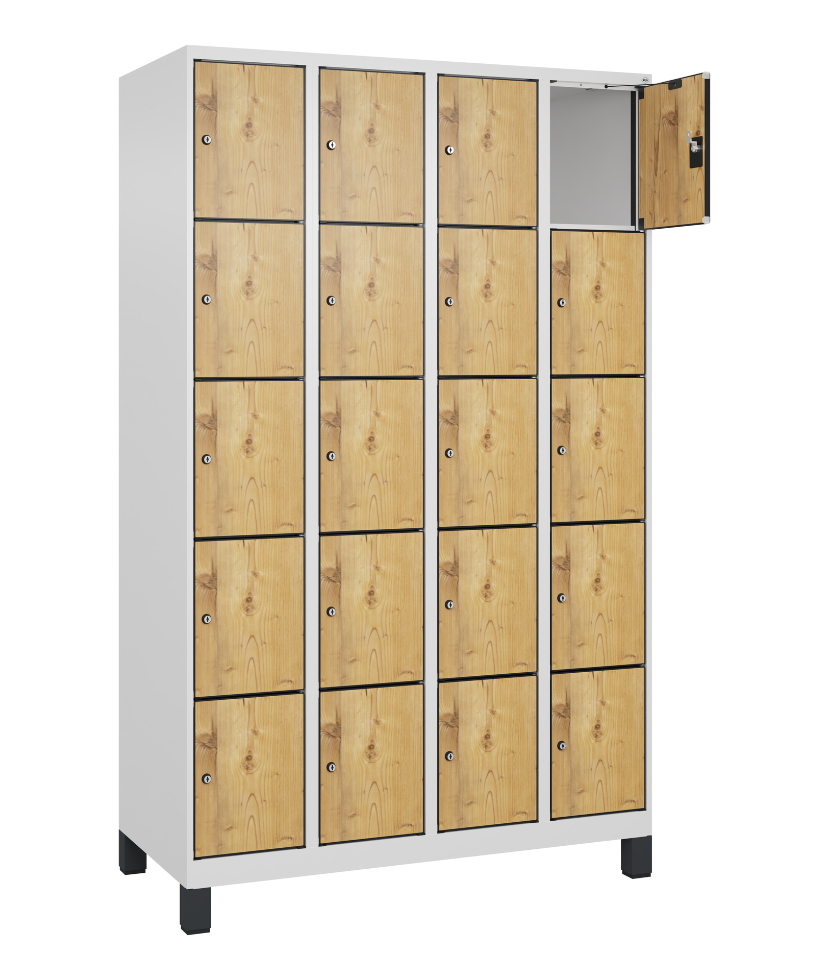 C+P Schlie�fachschrank Evolo PLUS, F��e, 20 F�cher, 1950x1200x500mm