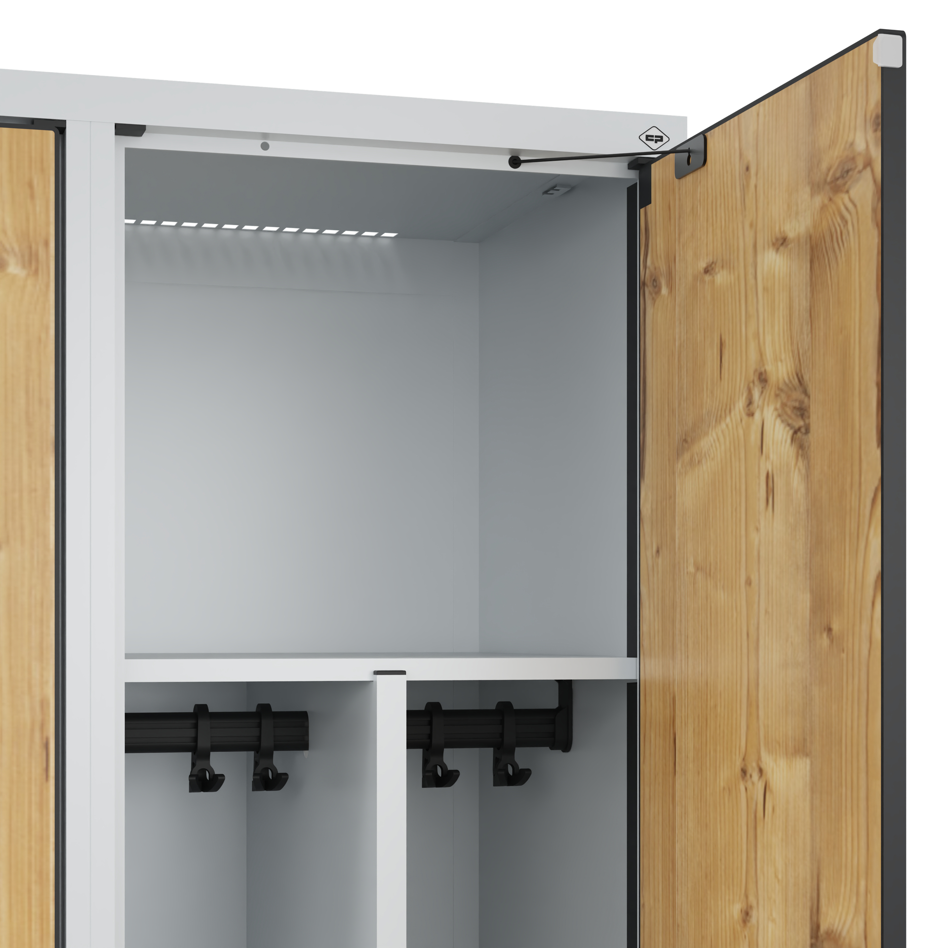 C+P Spind Evolo PLUS, Sockel, 1 Abteil, 1950x400x500mm