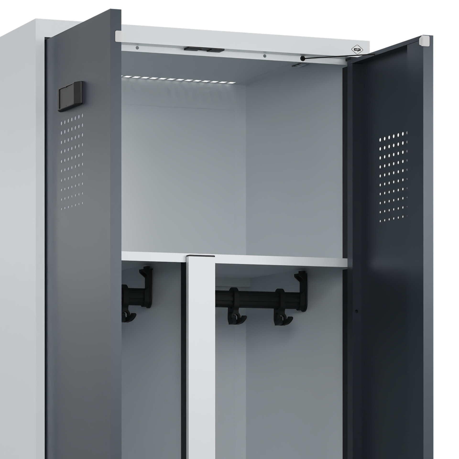 C+P PSA Doppel-Spind Evolo PLUS, Gestell, 2 Abteil