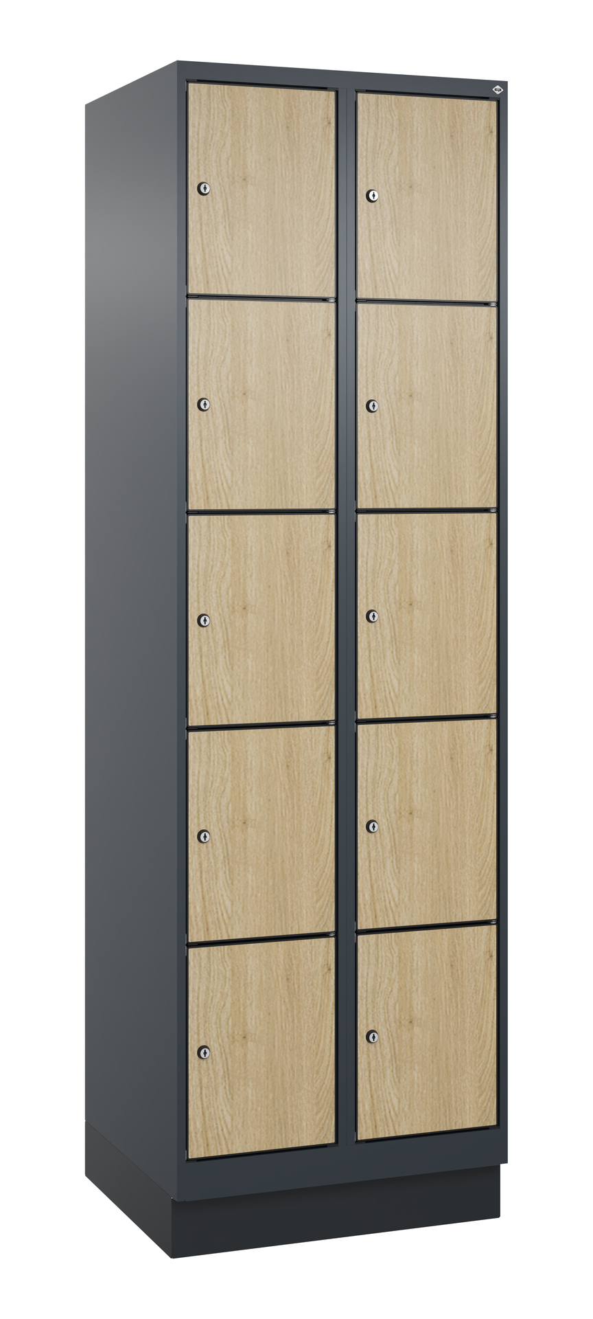 C+P Schlie�fachschrank Evolo PLUS, Sockel, 10 F�cher, 1950x600x500mm
