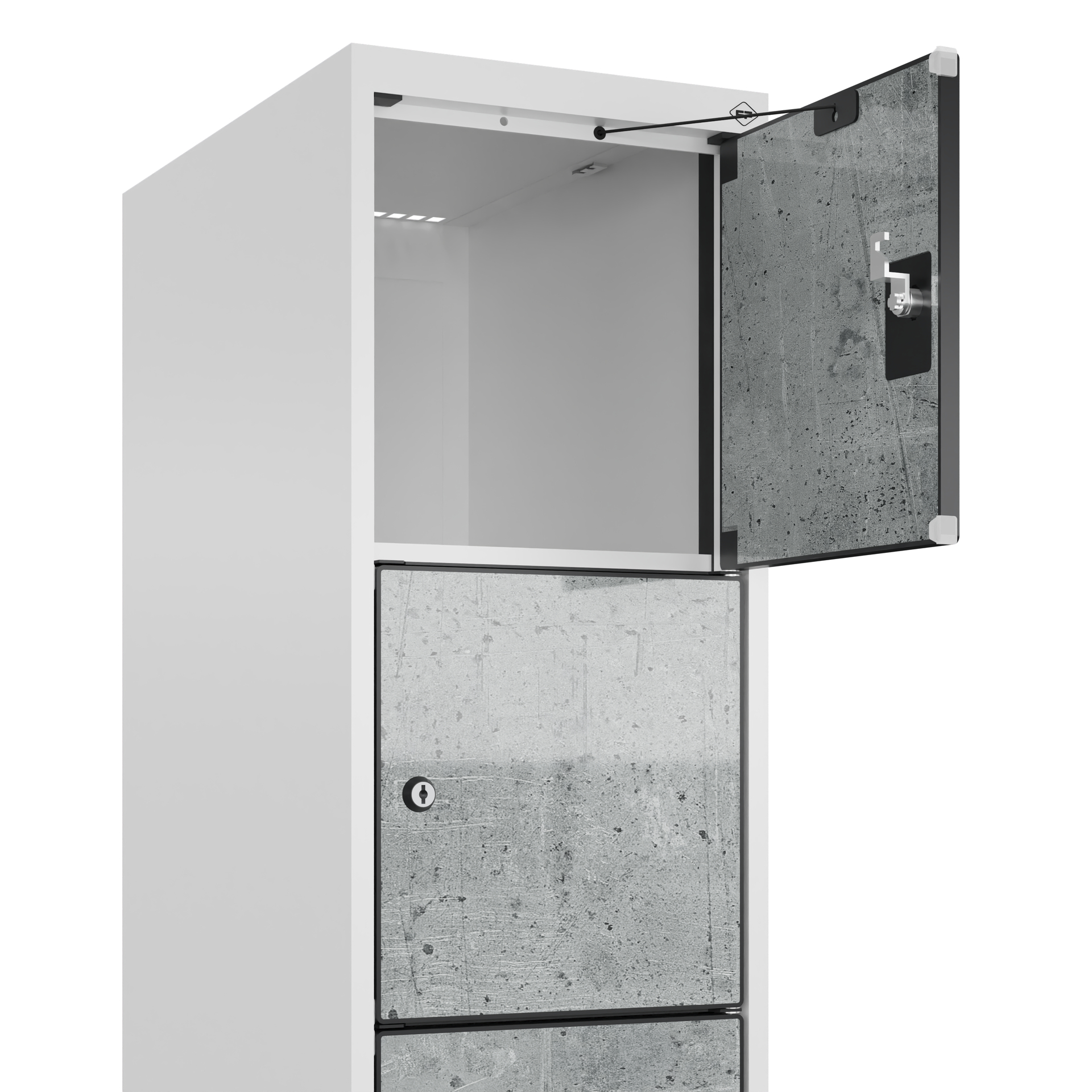 C+P Schlie�fachschrank Evolo PLUS, F��e, 6 F�cher, 1950x300x500mm