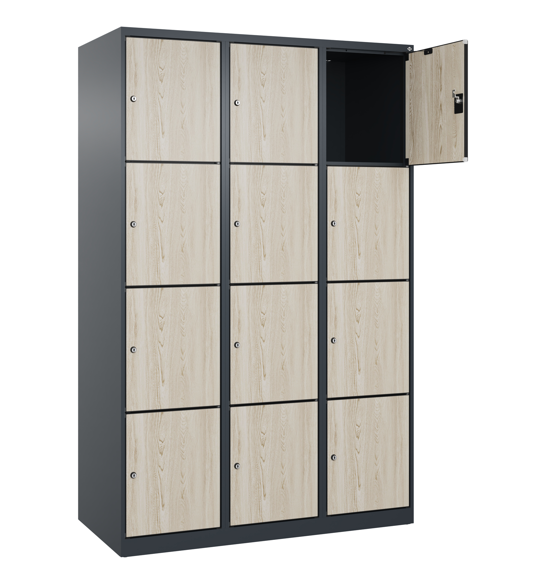 C+P Schlie�fachschrank Evolo PLUS, 12 F�cher, 1850x1200x500mm