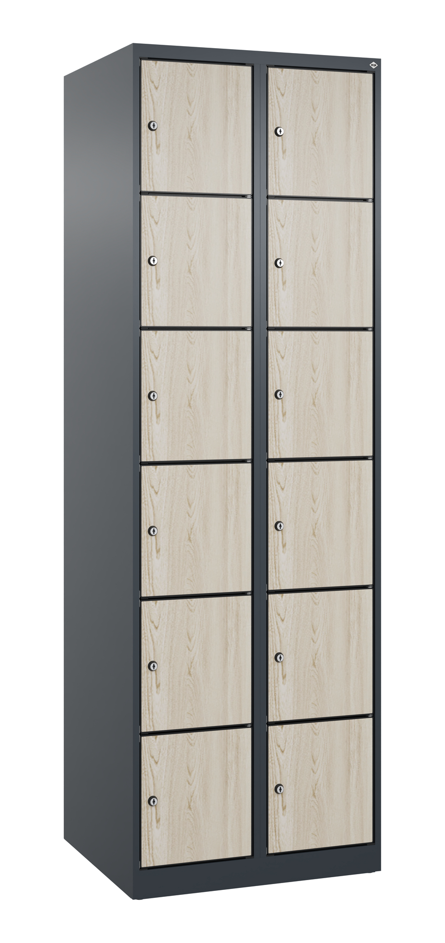 C+P Schlie�fachschrank Evolo PLUS, 12 F�cher, 1850x600x500mm