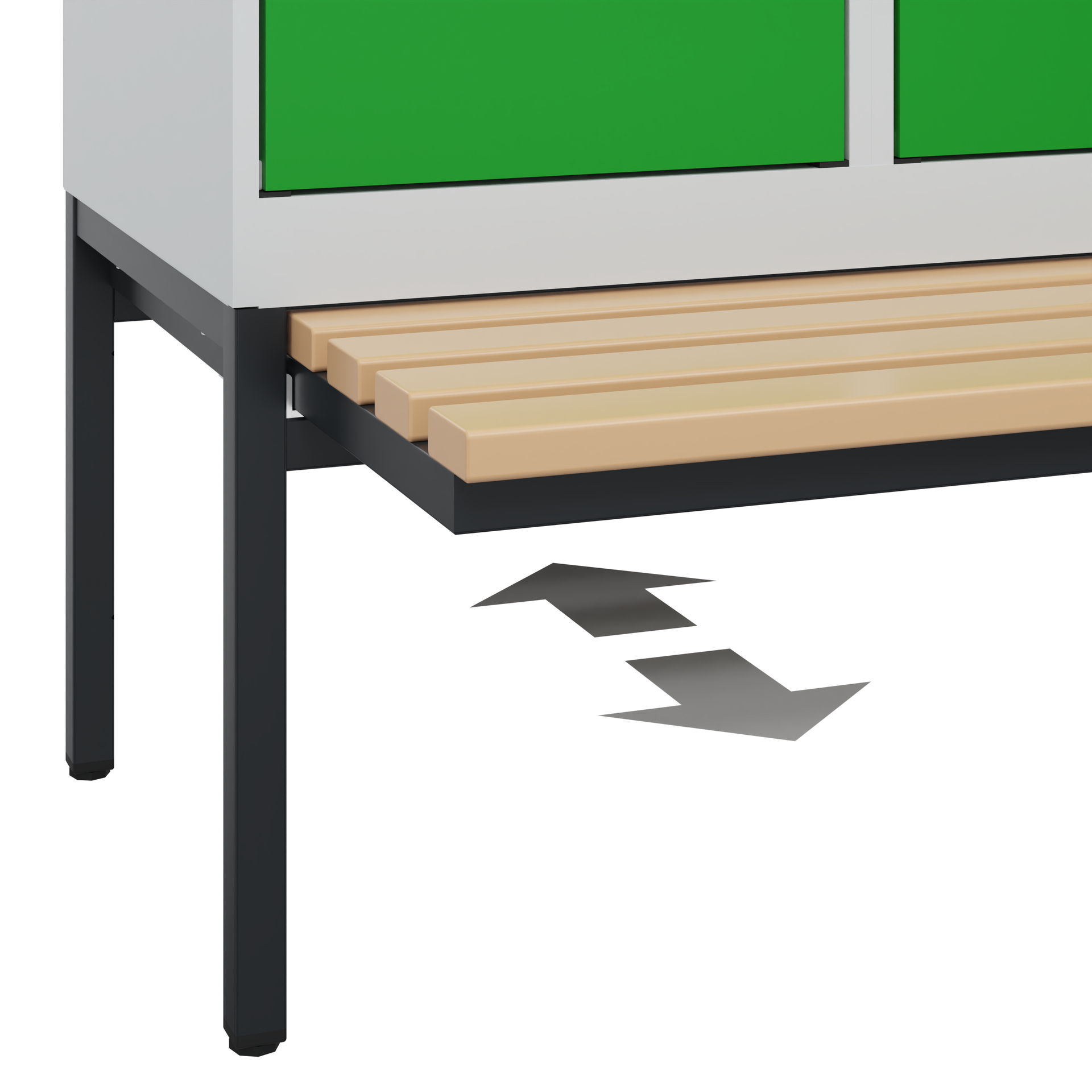 C+P Spind Evolo PLUS, Bank, 3 Abteile, 2120x1200x815mm