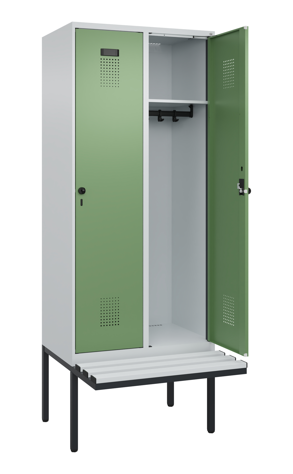 C+P Spind Evolo PLUS, Bank, 2 Abteile, 2120x800x81