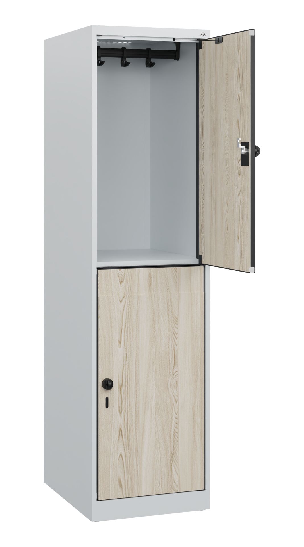 C+P Doppelst�ckiger Schulspind Evolo PLUS, 2 F�cher, 1530x400x500mm