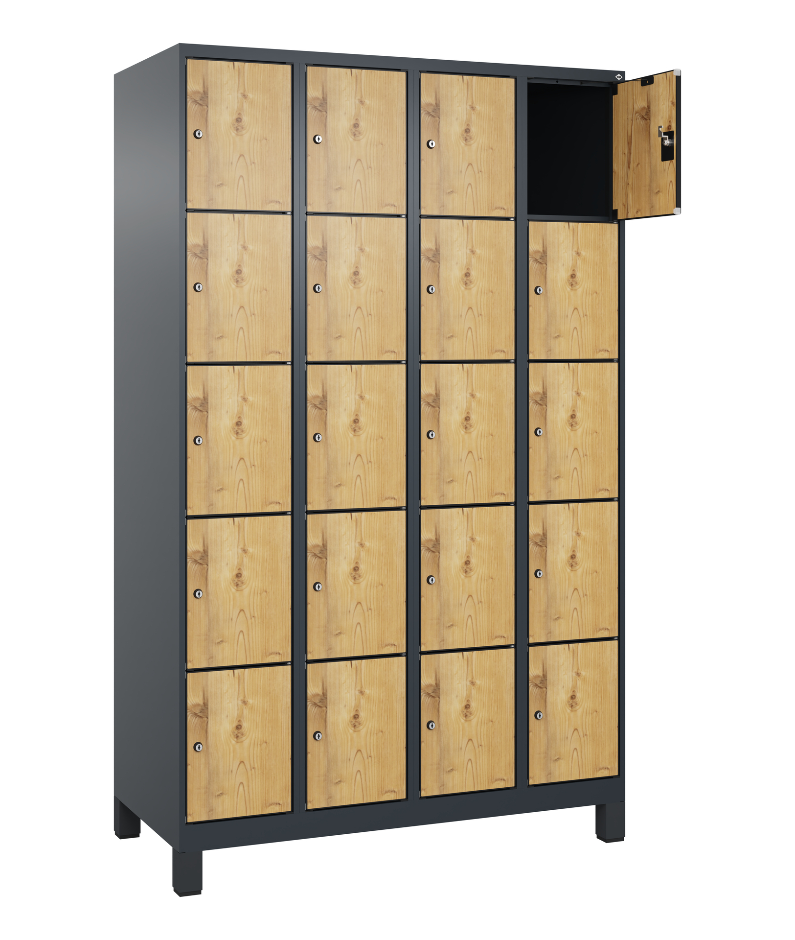 C+P Schlie�fachschrank Evolo PLUS, F��e, 20 F�cher, 1950x1200x500mm