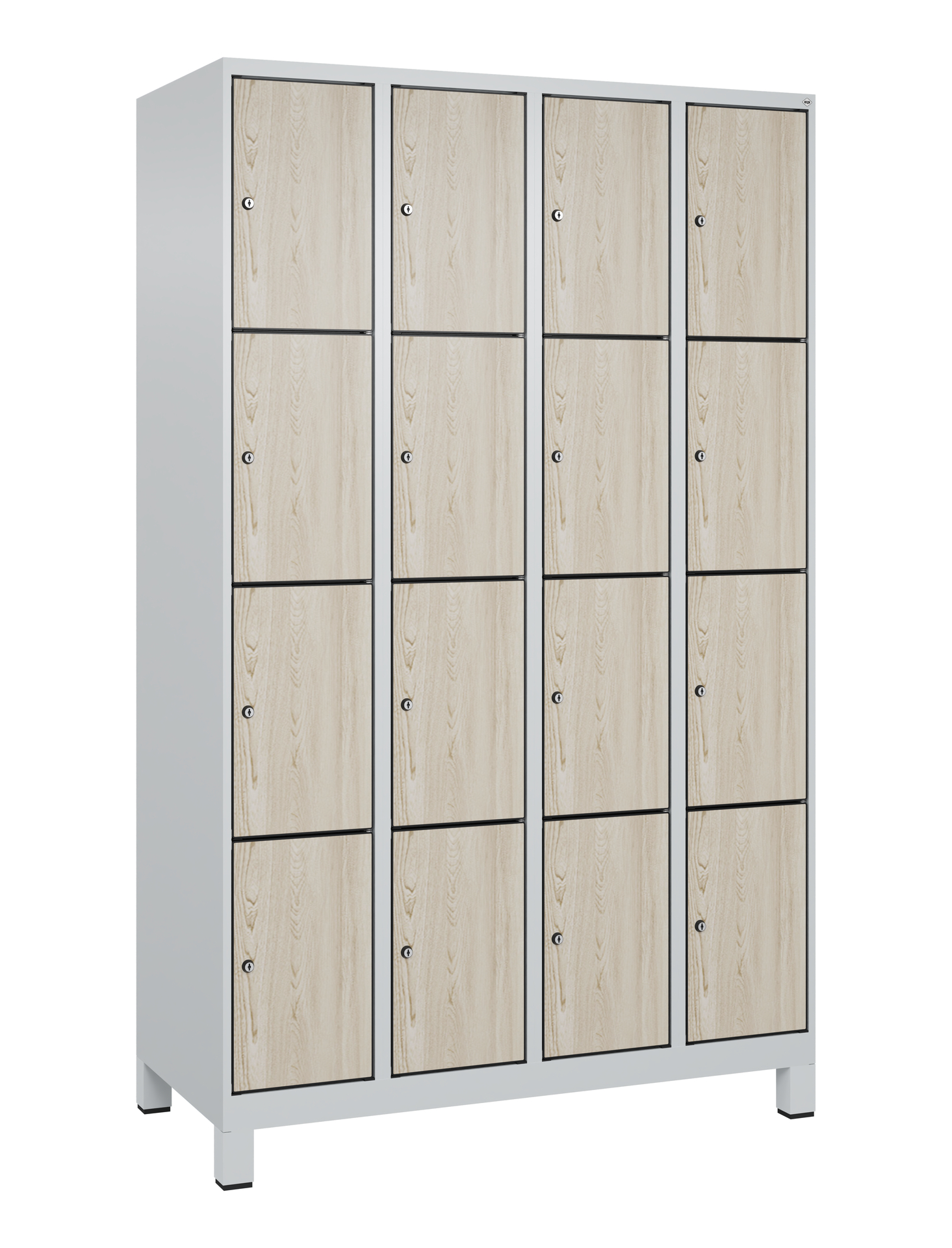 C+P Schlie�fachschrank Evolo PLUS, F��e, 16 F�cher, 1950x1200x500mm