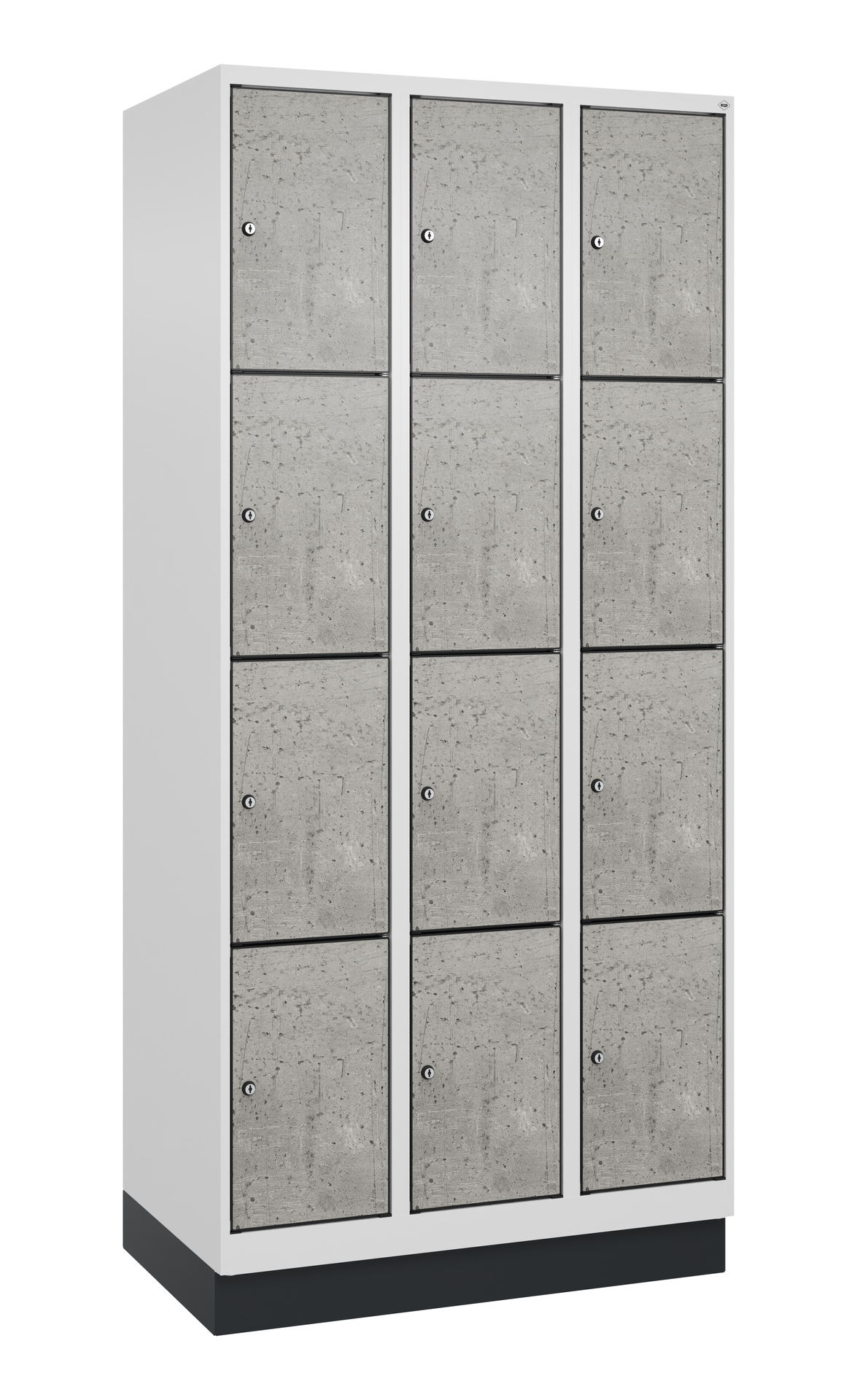 C+P Schlie�fachschrank Evolo PLUS, Sockel, 12 F�cher, 1950x900x500mm