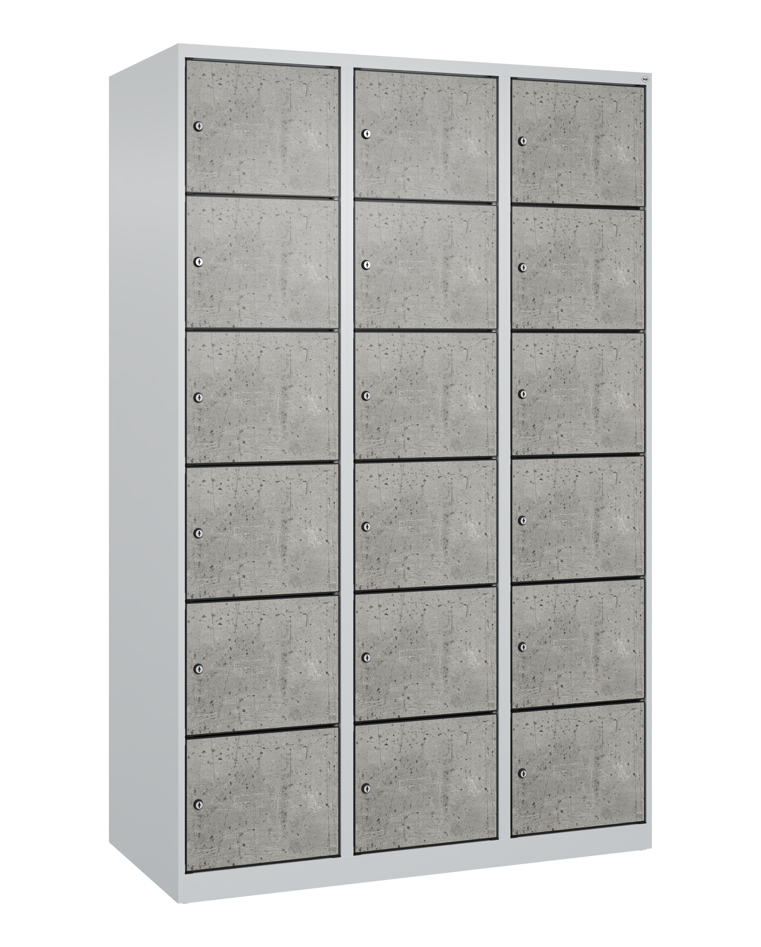 C+P Schlie�fachschrank Evolo PLUS, 18 F�cher, 1850x1200x500mm