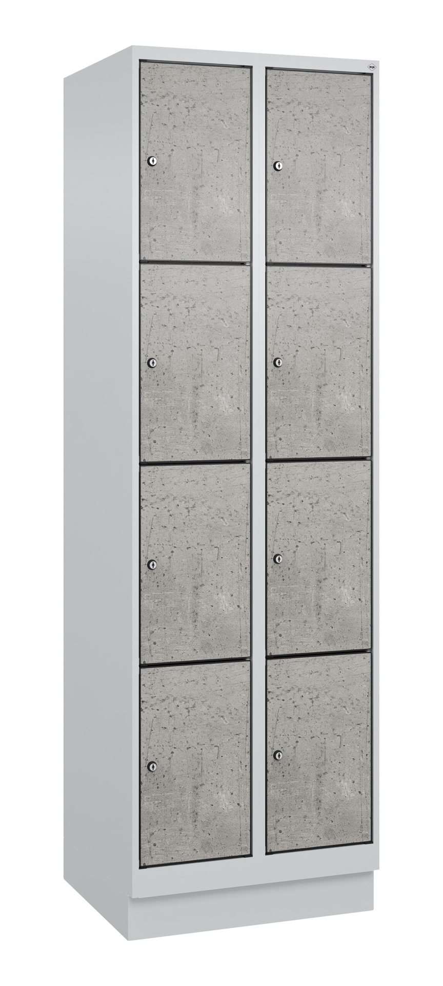 C+P Schlie�fachschrank Evolo PLUS, Sockel, 8 F�cher, 1950x600x500mm