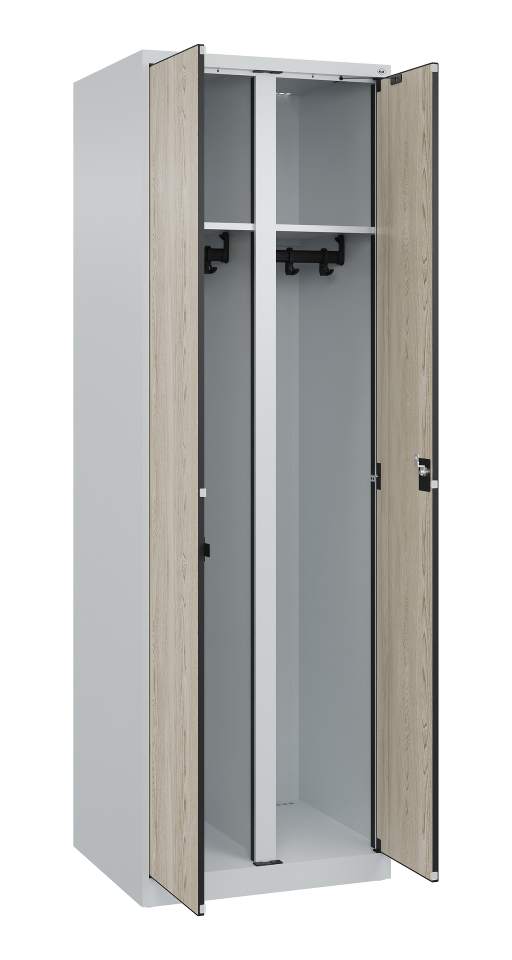 C+P Schwarz-Wei�-Spind Evolo PLUS, 2 Abteile, 1850x600x500mm C+P Schwarz-Wei�-Spind Evolo PLUS, 2 Abteile, 1850x600x500mm