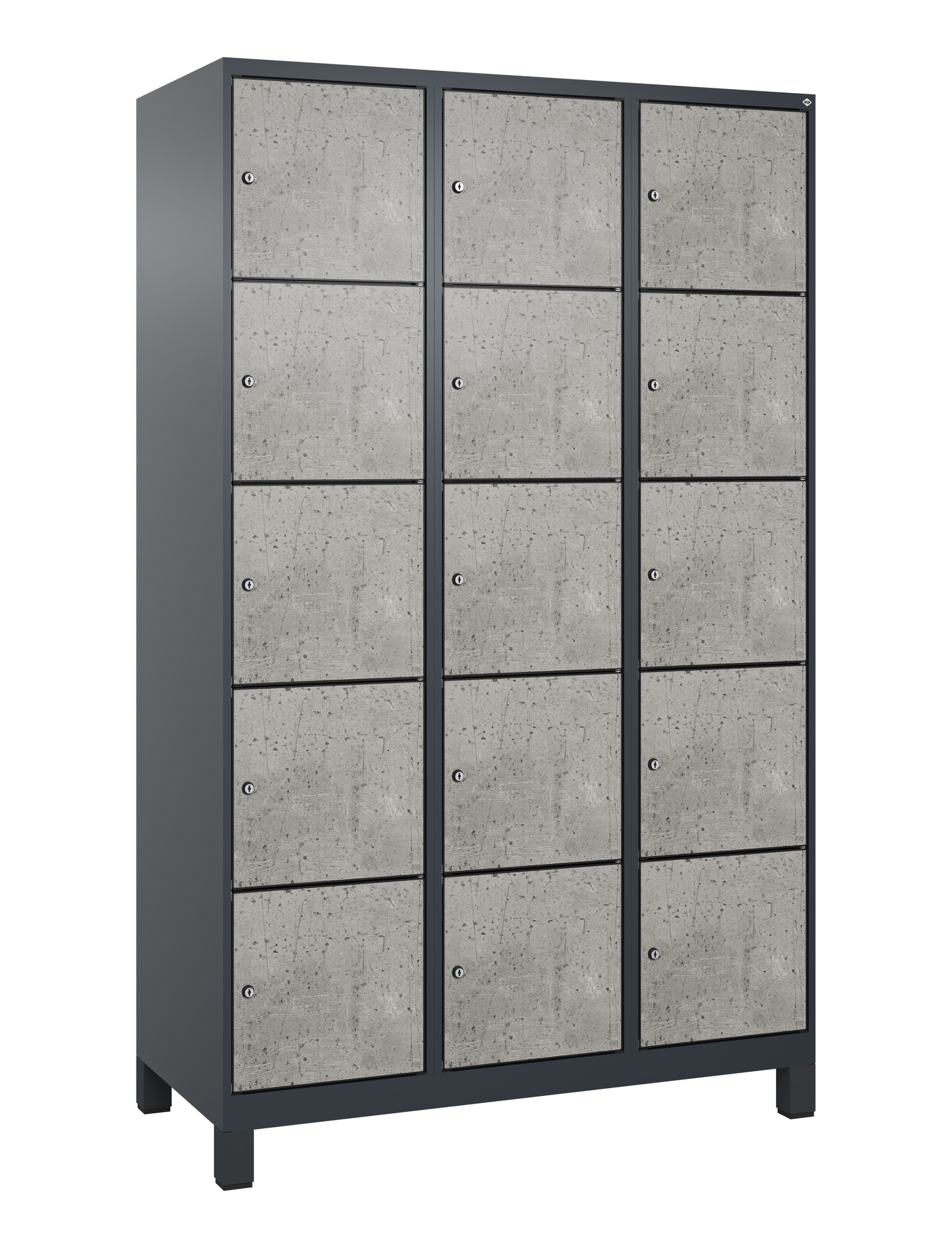 C+P Schlie�fachschrank Evolo PLUS, F��e, 15 F�cher, 1950x1200x500mm
